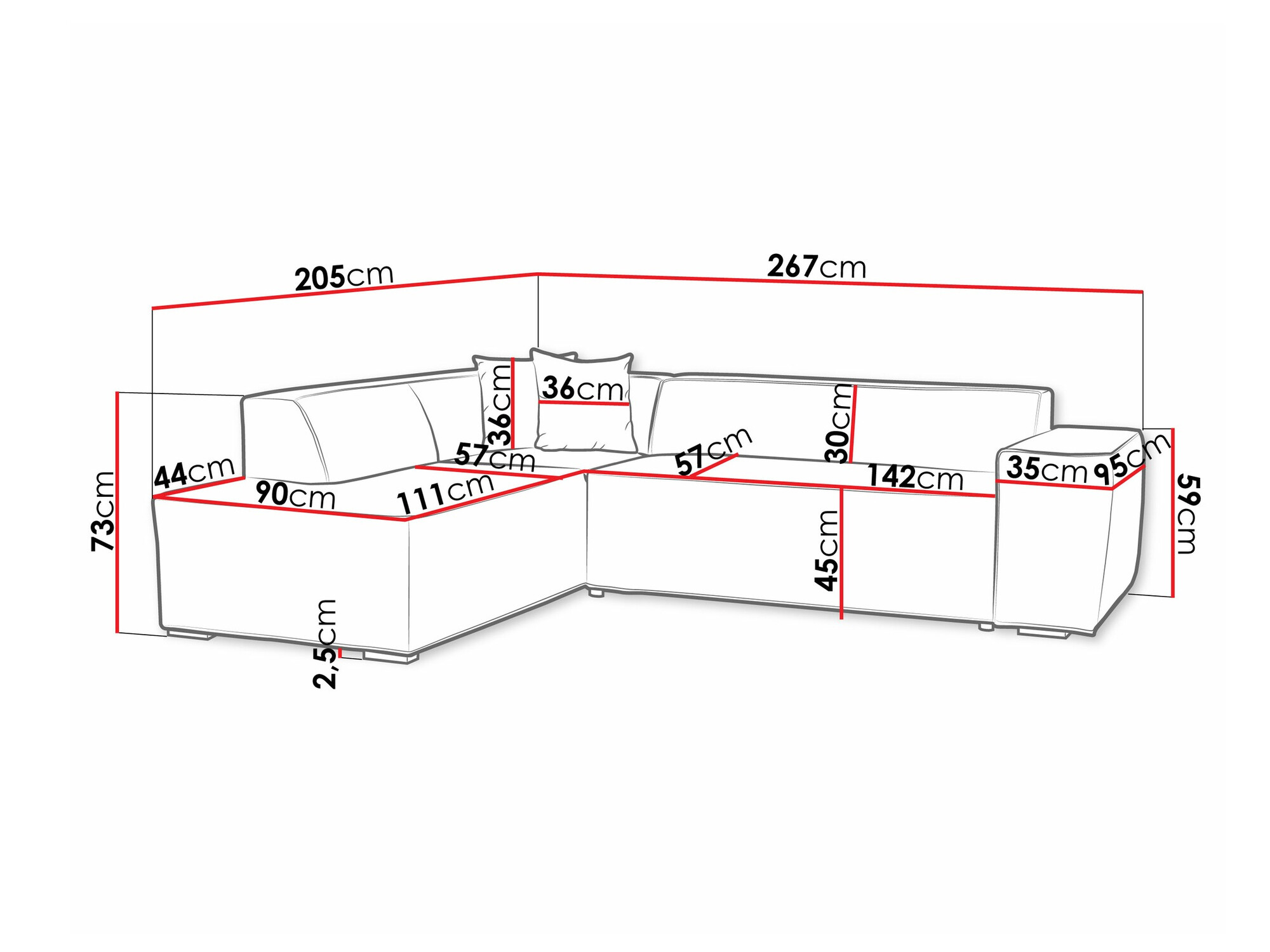 Sofá rinconero Comfivo 289 (Zetta 291 + Zetta 294)