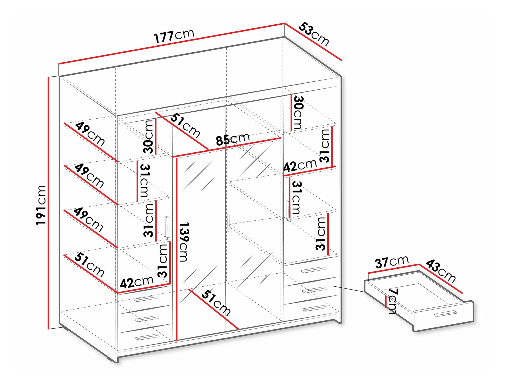 Armario Novduni 115 (Roble de lefkada)