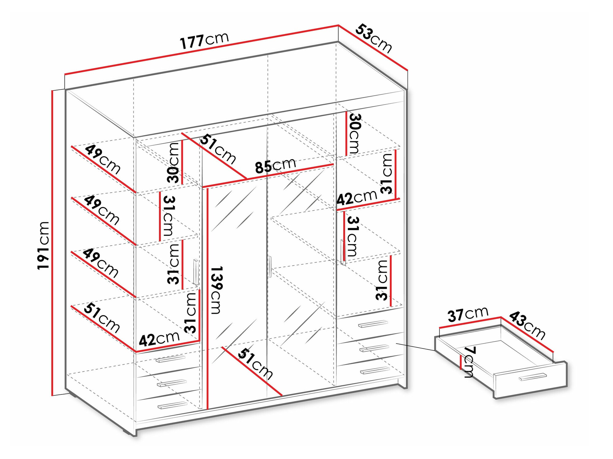 Armario Novduni 115 (Roble Sonoma)