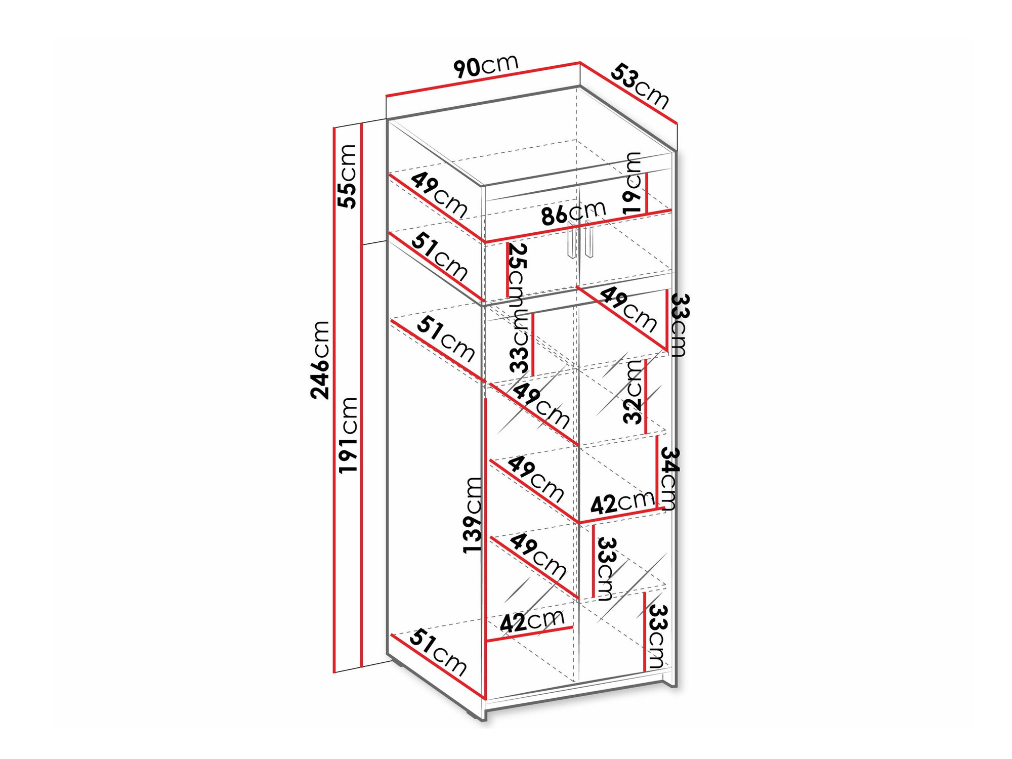 Armario Novduni 119 (Roble Sonoma)