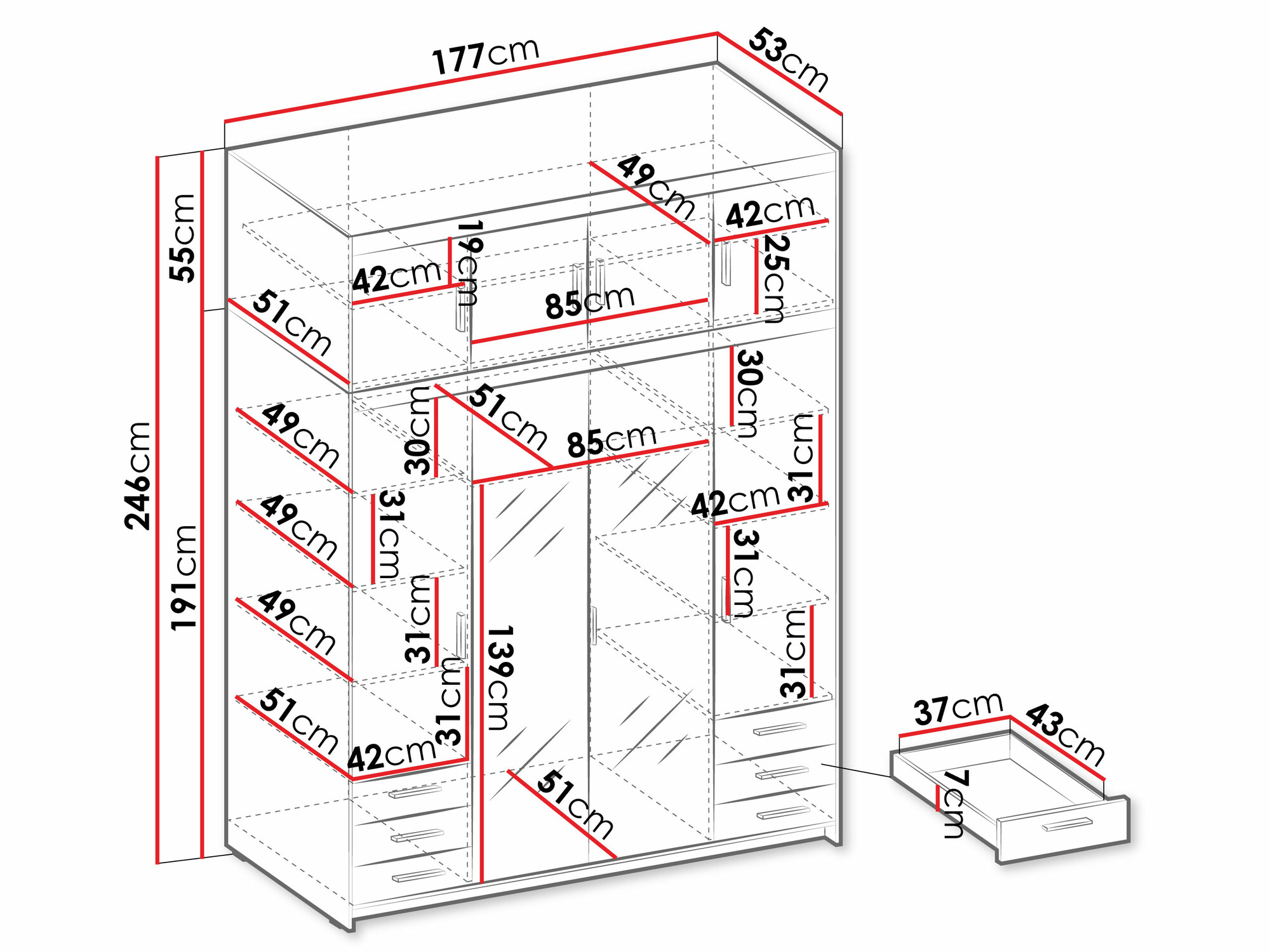 Armario Novduni 120 (Blanco)