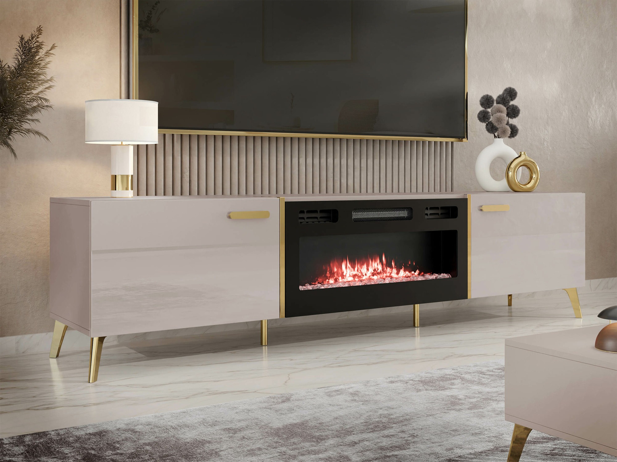 Mueble TV Comfivo Teslomo 112 (Cachemira + Cachemira brillante)