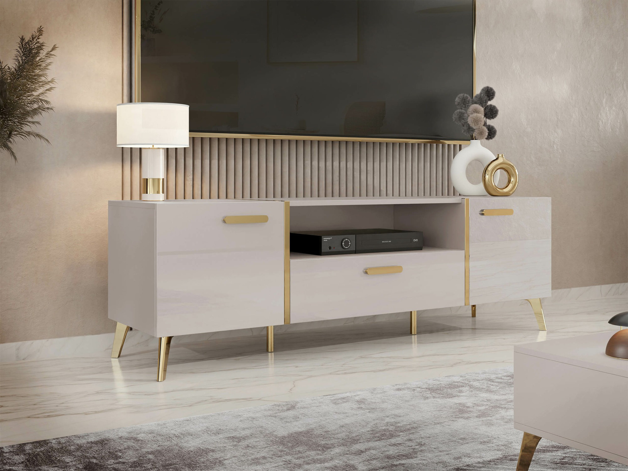 Mueble TV Comfivo Teslomo 113 (Cachemira + Cachemira brillante)