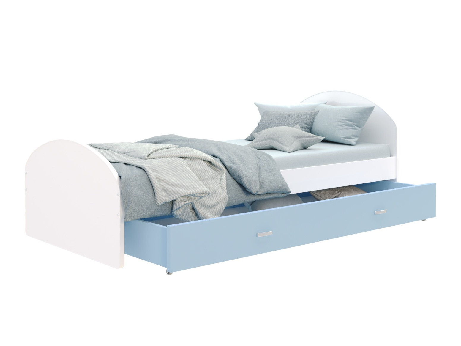 Cama Aurora 177 (Blanco + Azul)