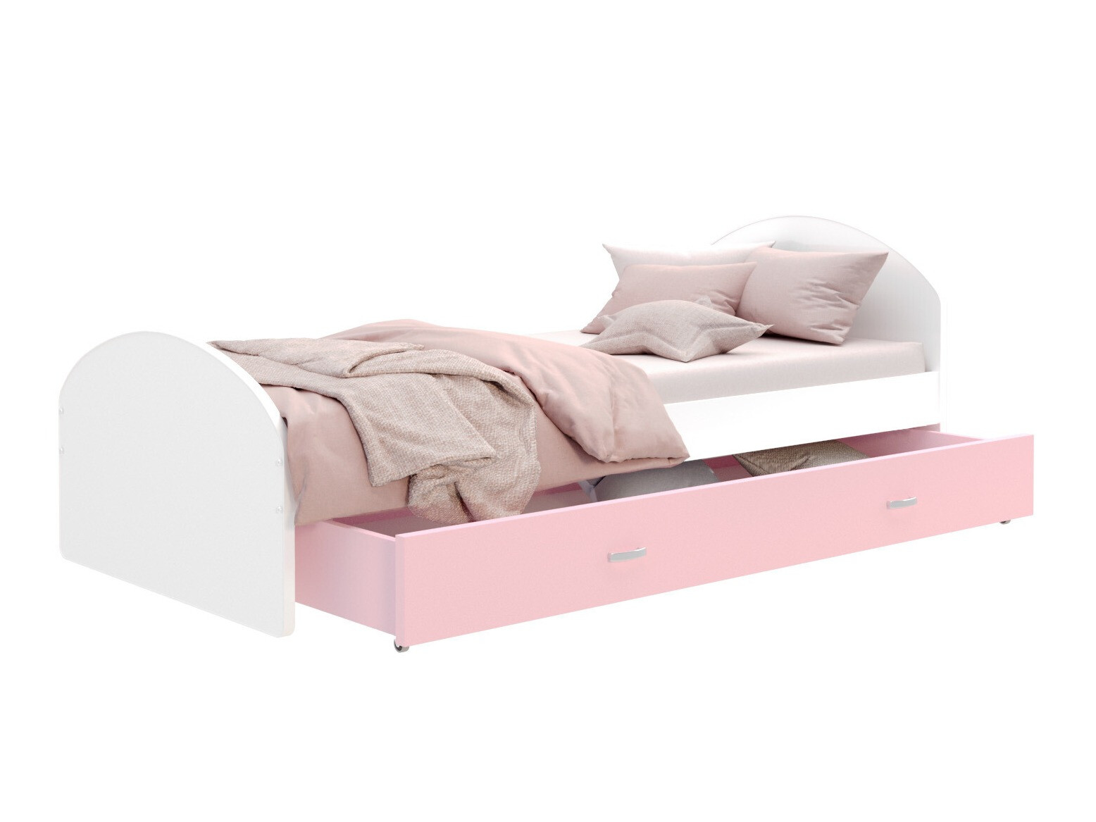 Cama Aurora 177 (Blanco + Rosa)
