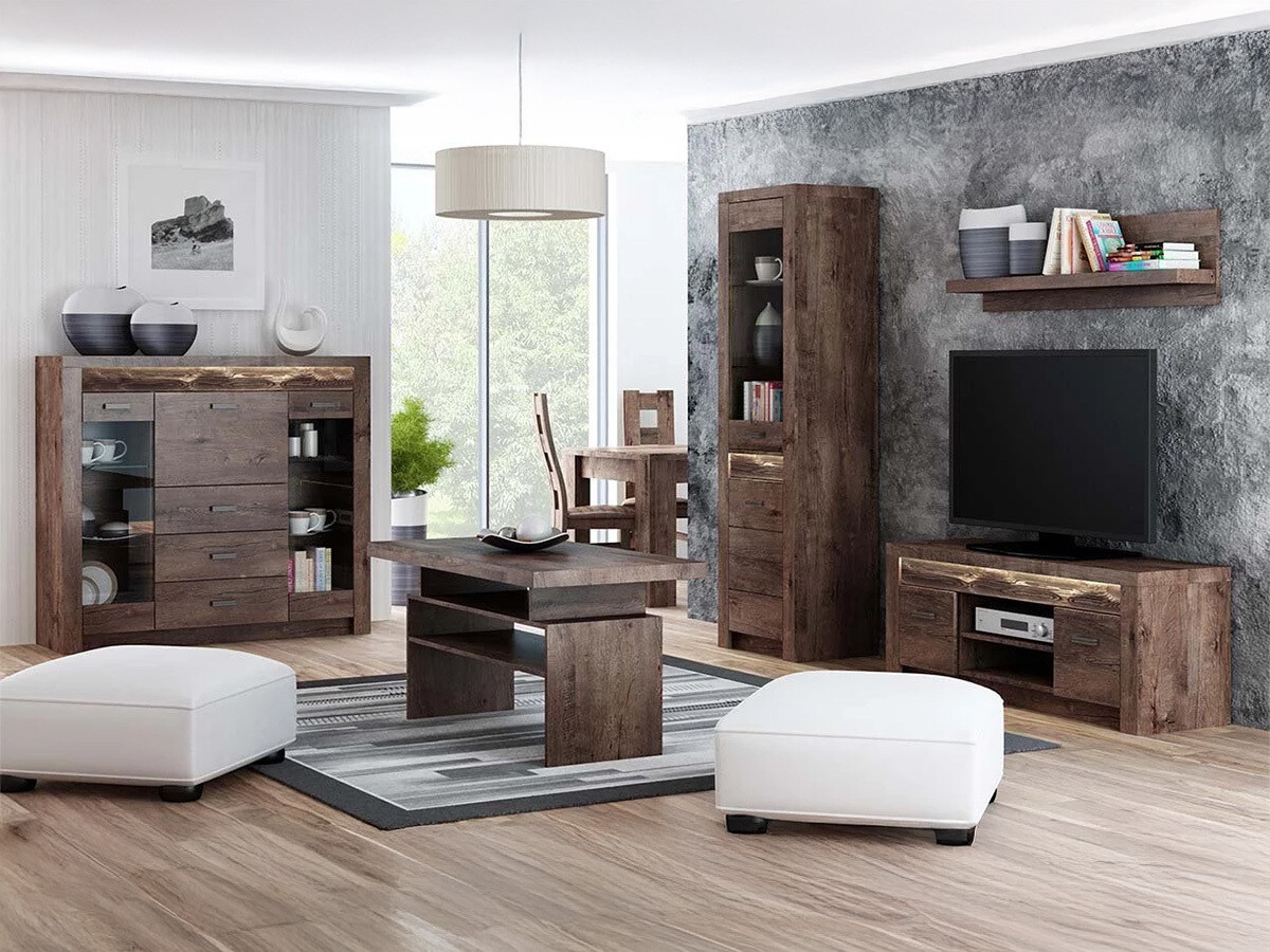 Estantería de pared Serfeno 108 (Fresno oscuro)