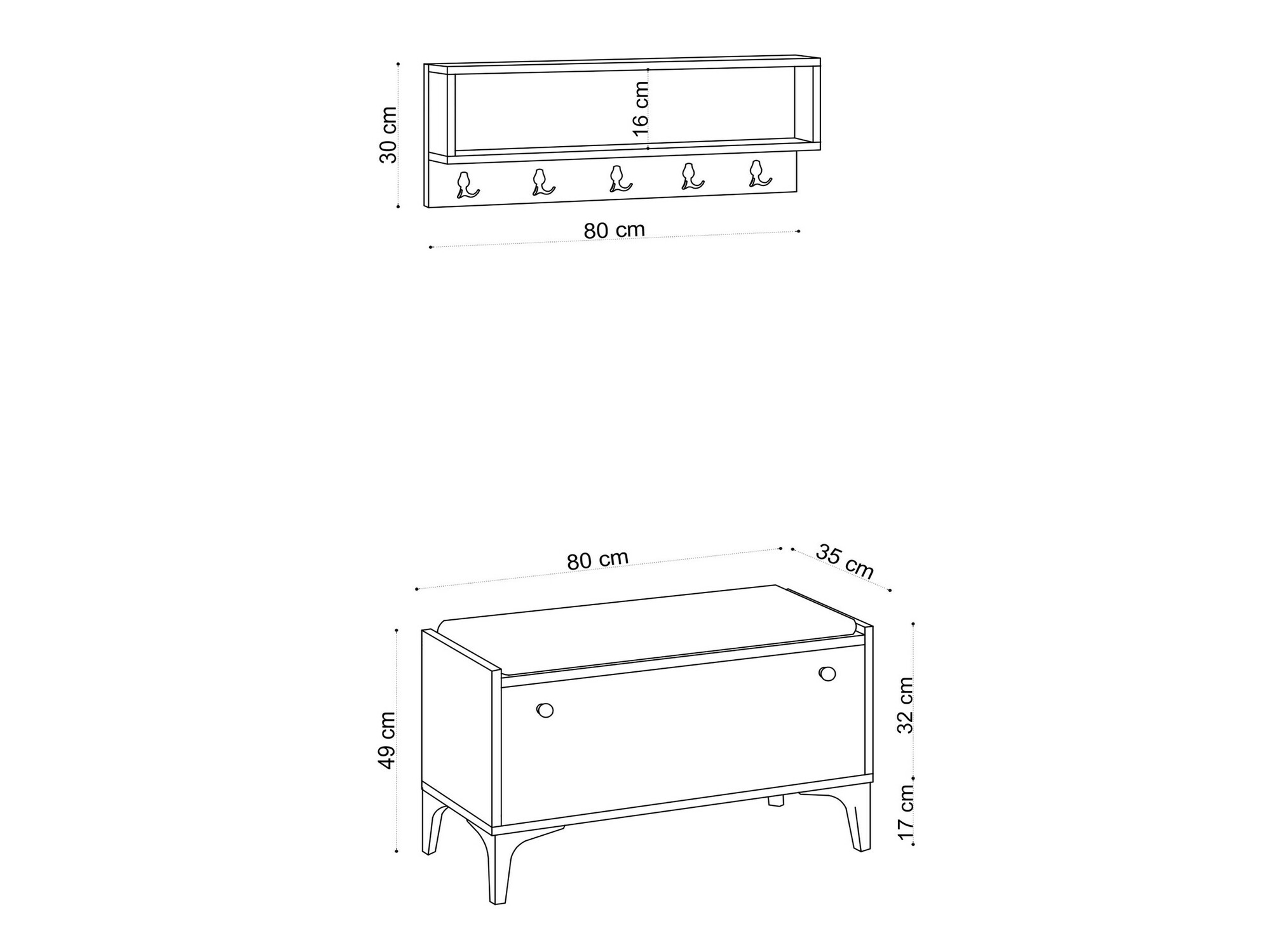 Conjunto para recibidor Asheboro 158