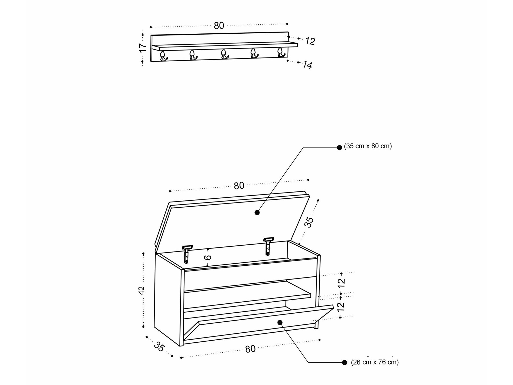 Conjunto para recibidor Asheboro 160