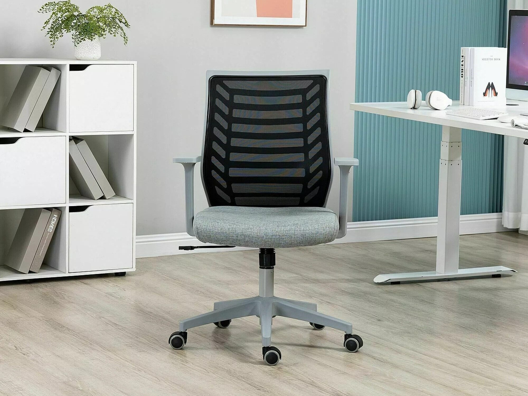 Silla de oficina Detroit 694 (Gris + Negro)