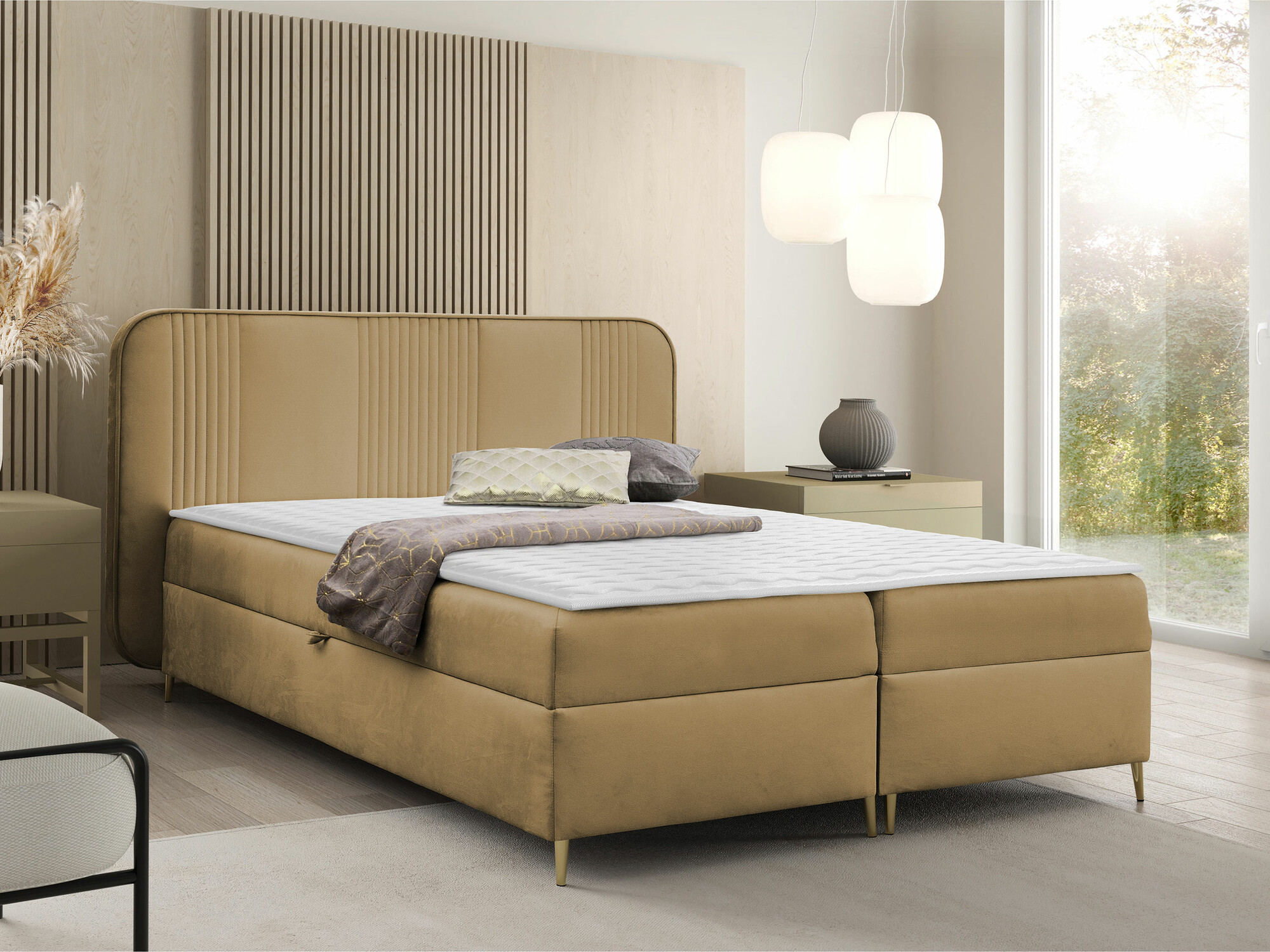 Cama continental Baltimore 196 (Magic Velvet 2206)