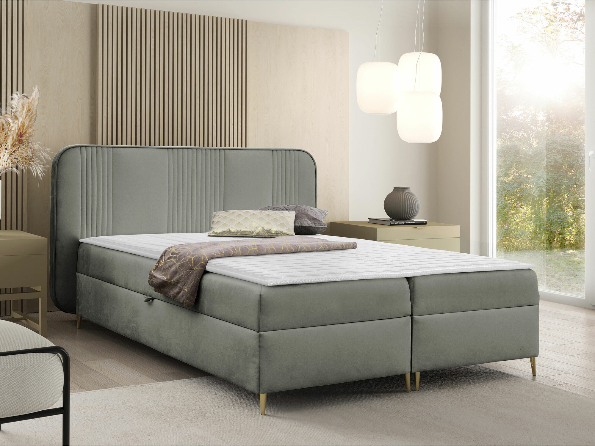 Cama continental Baltimore 196 (Magic Velvet 2217)