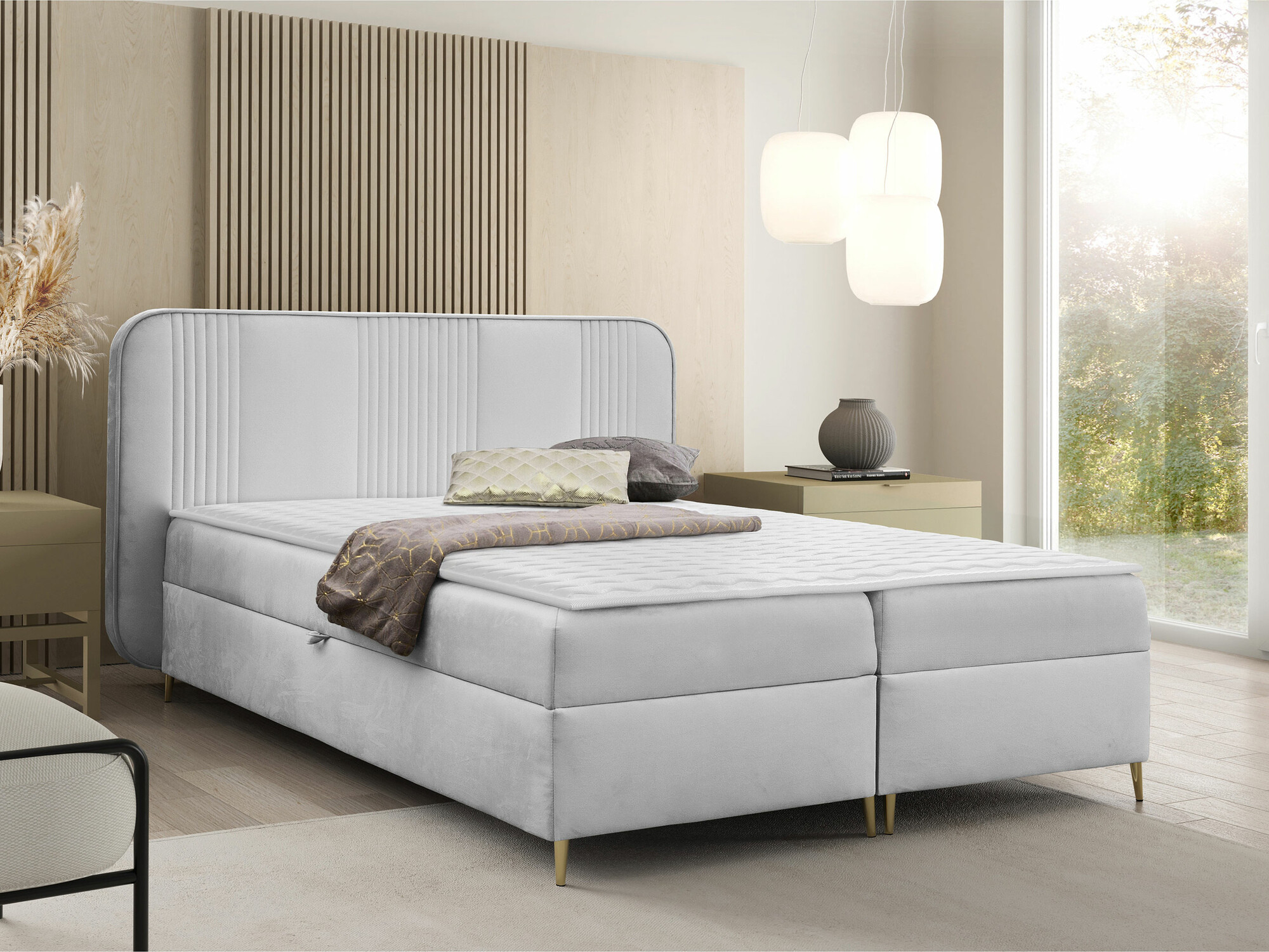 Cama continental Baltimore 196 (Magic Velvet 2239)