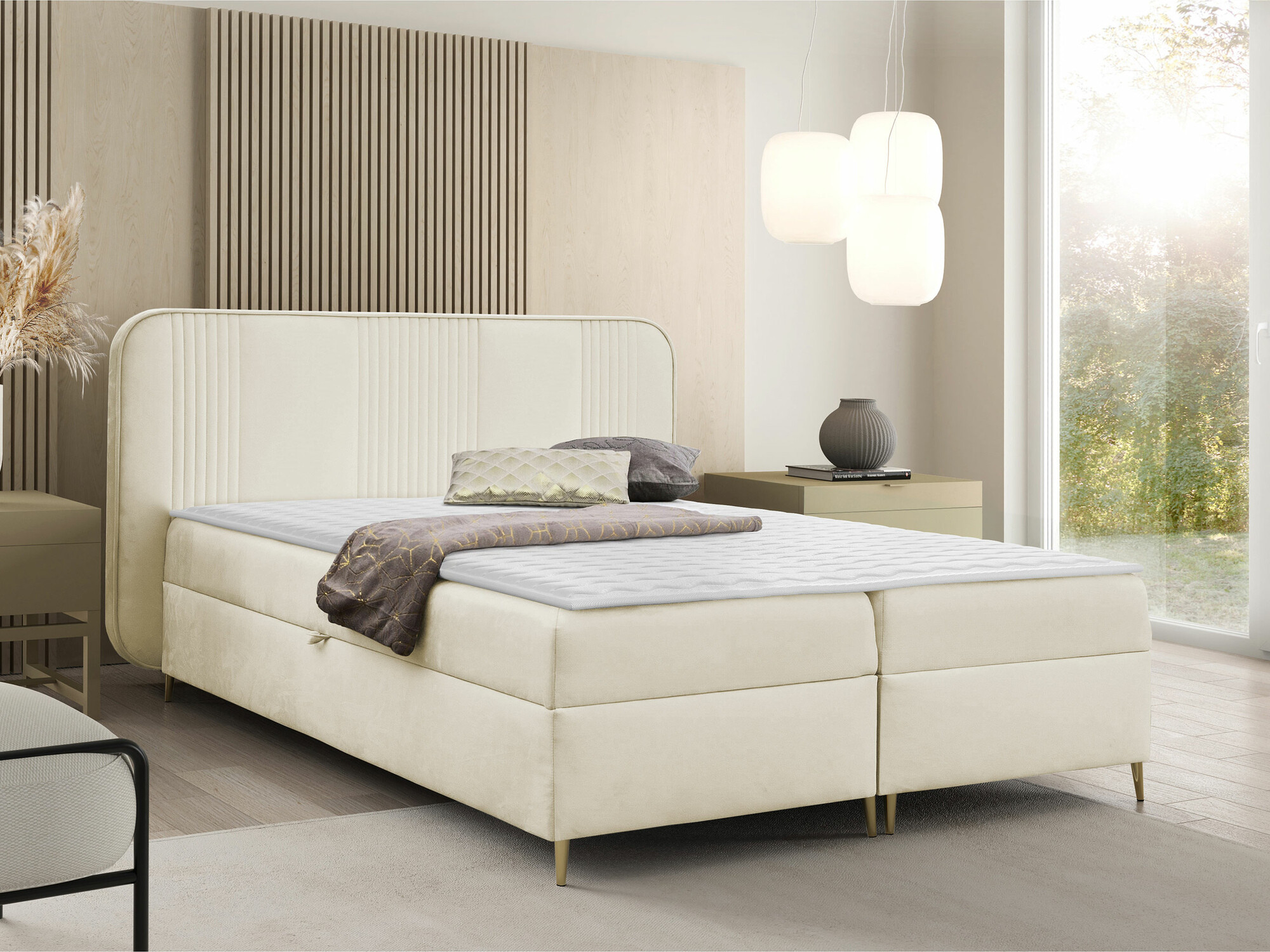 Cama continental Baltimore 196 (Magic Velvet 2256)