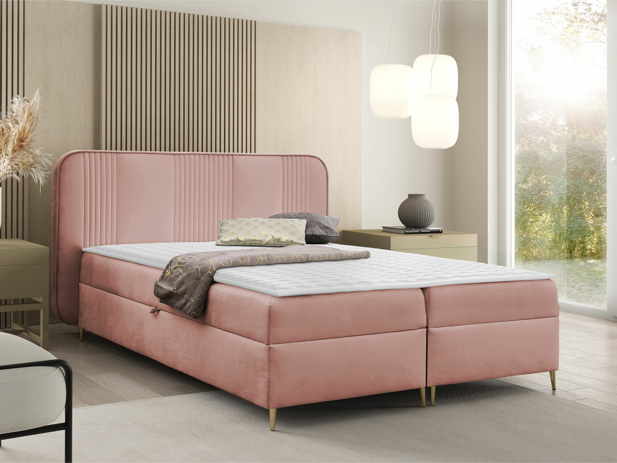 Cama continental Baltimore 196 (Magic Velvet 2257)