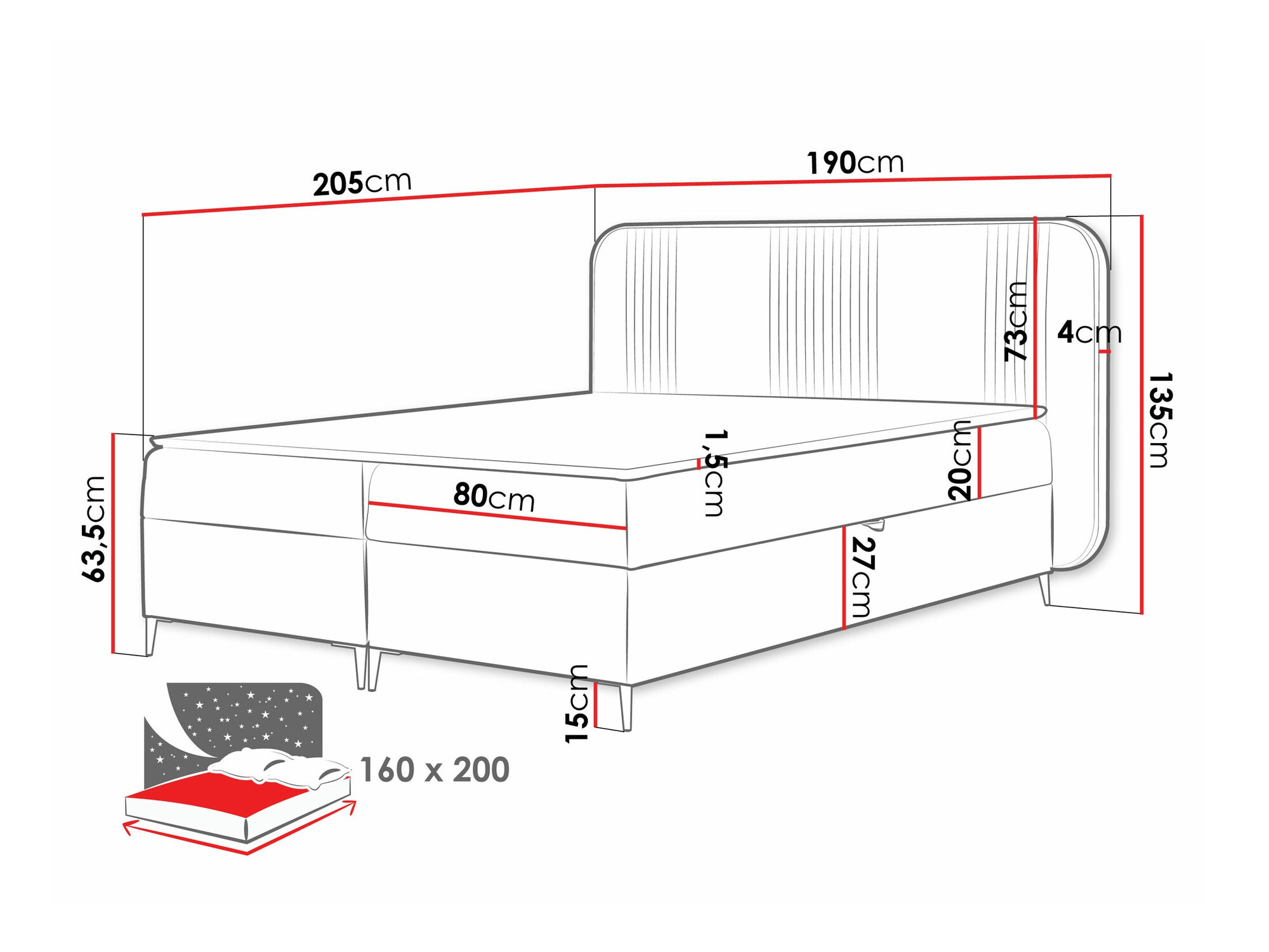 Cama continental Sonus (Magic Velvet 2256)