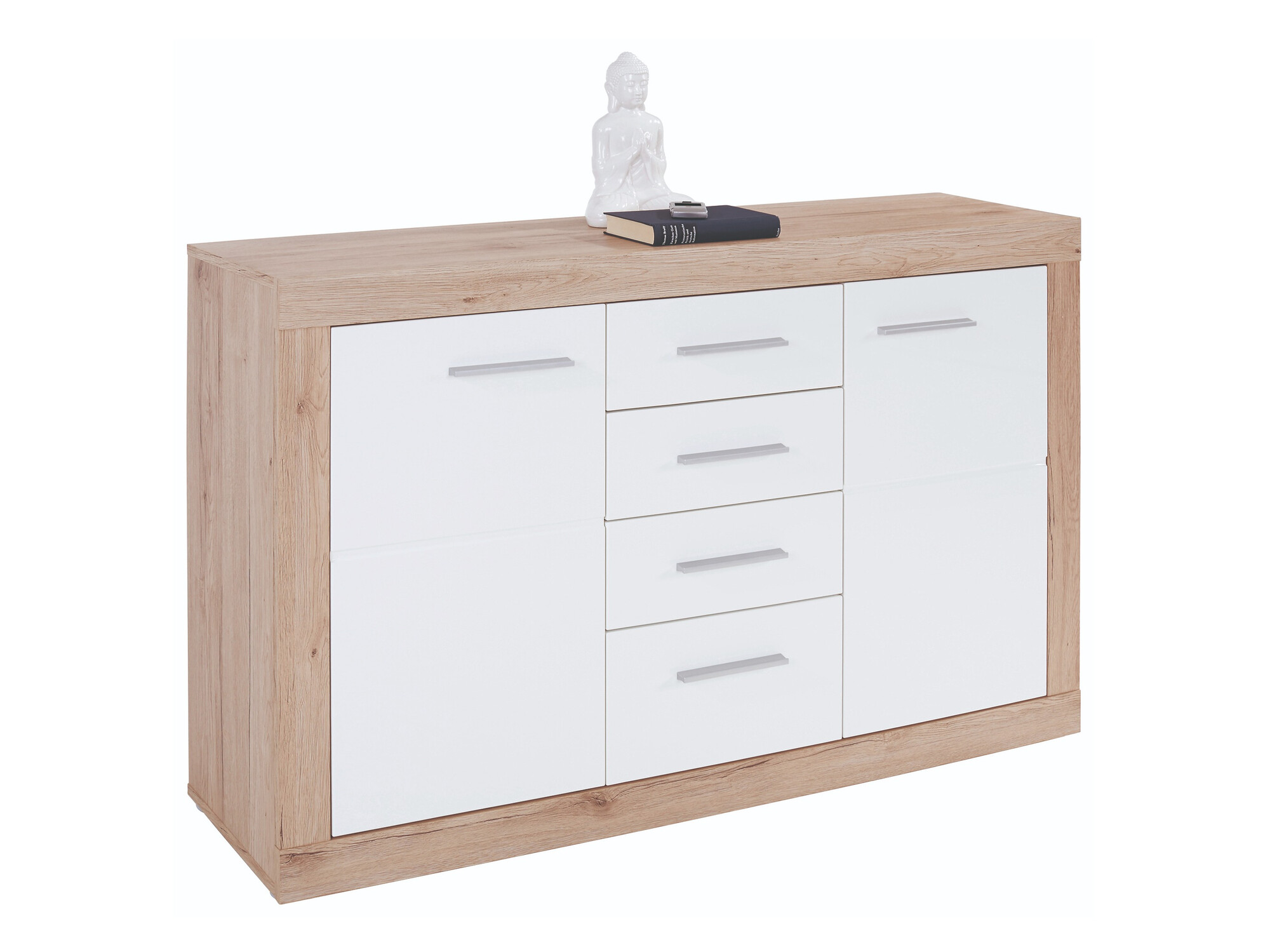 Cómoda Romfera 100 (Blanco + Roble sanremo)