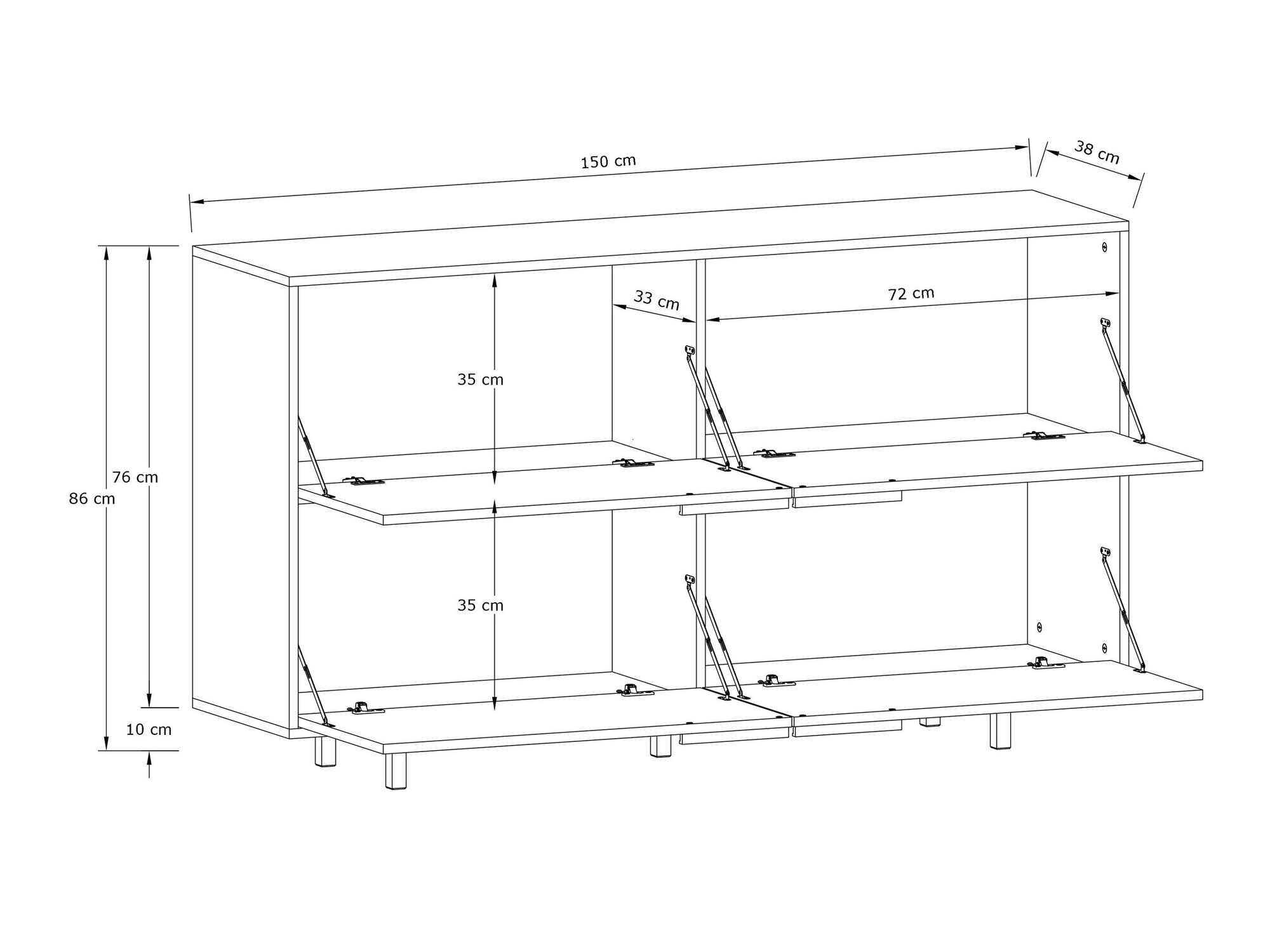 Aparador Denton 1442 (Blanco)