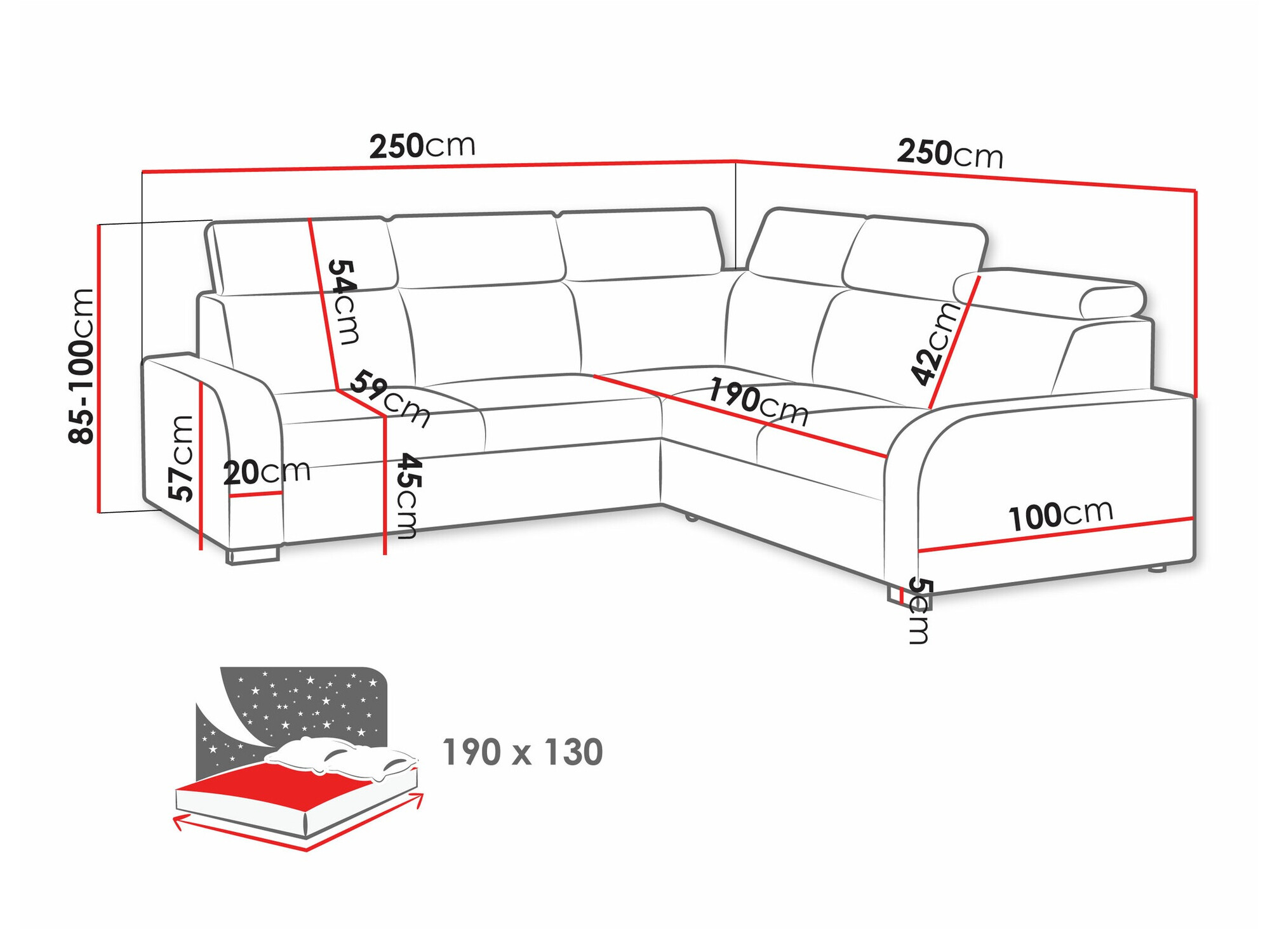 Sofá rinconero Etrcala 101 (Crown 2)