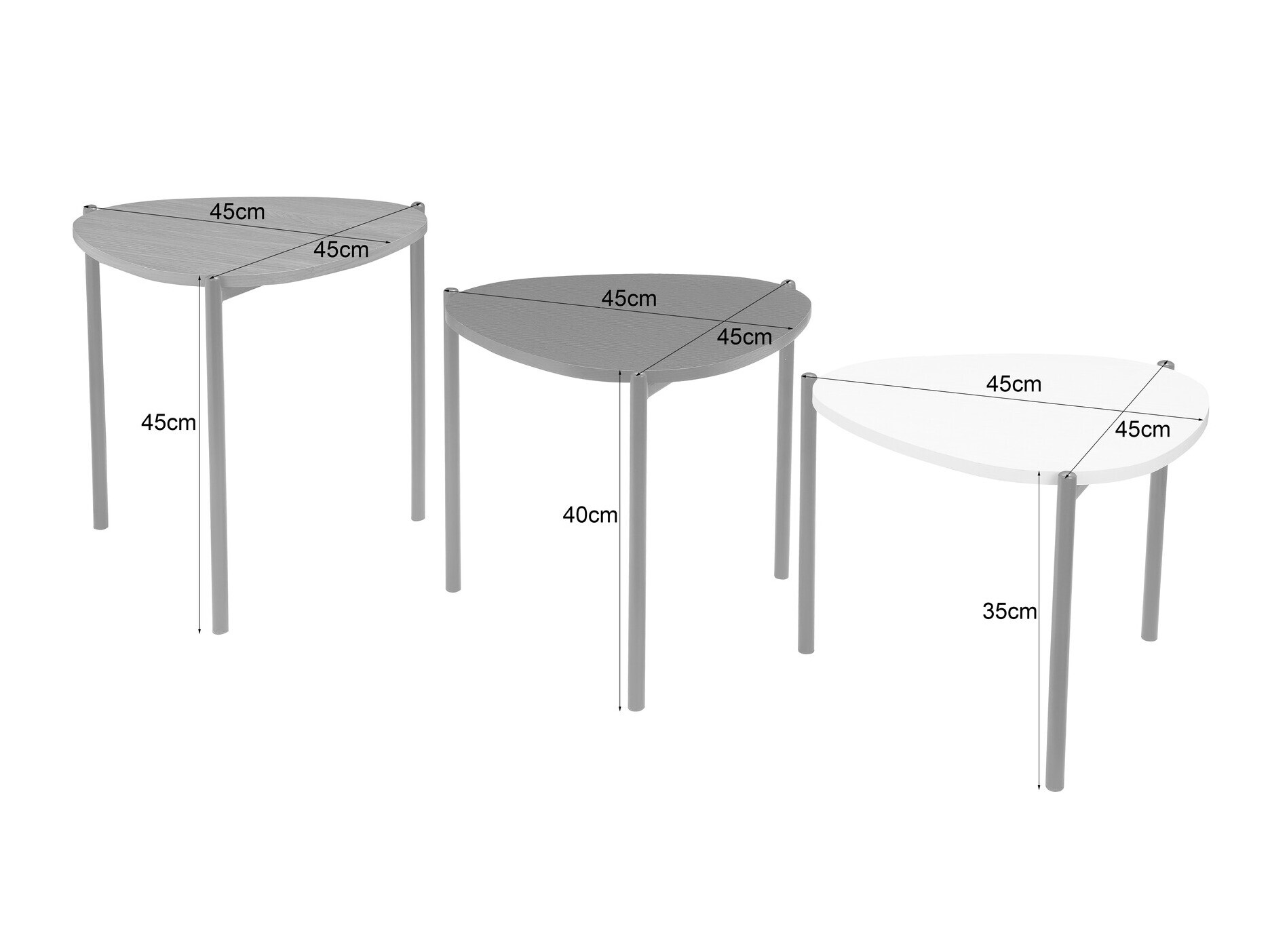 Conjunto de mesas auxiliares Denton 1449