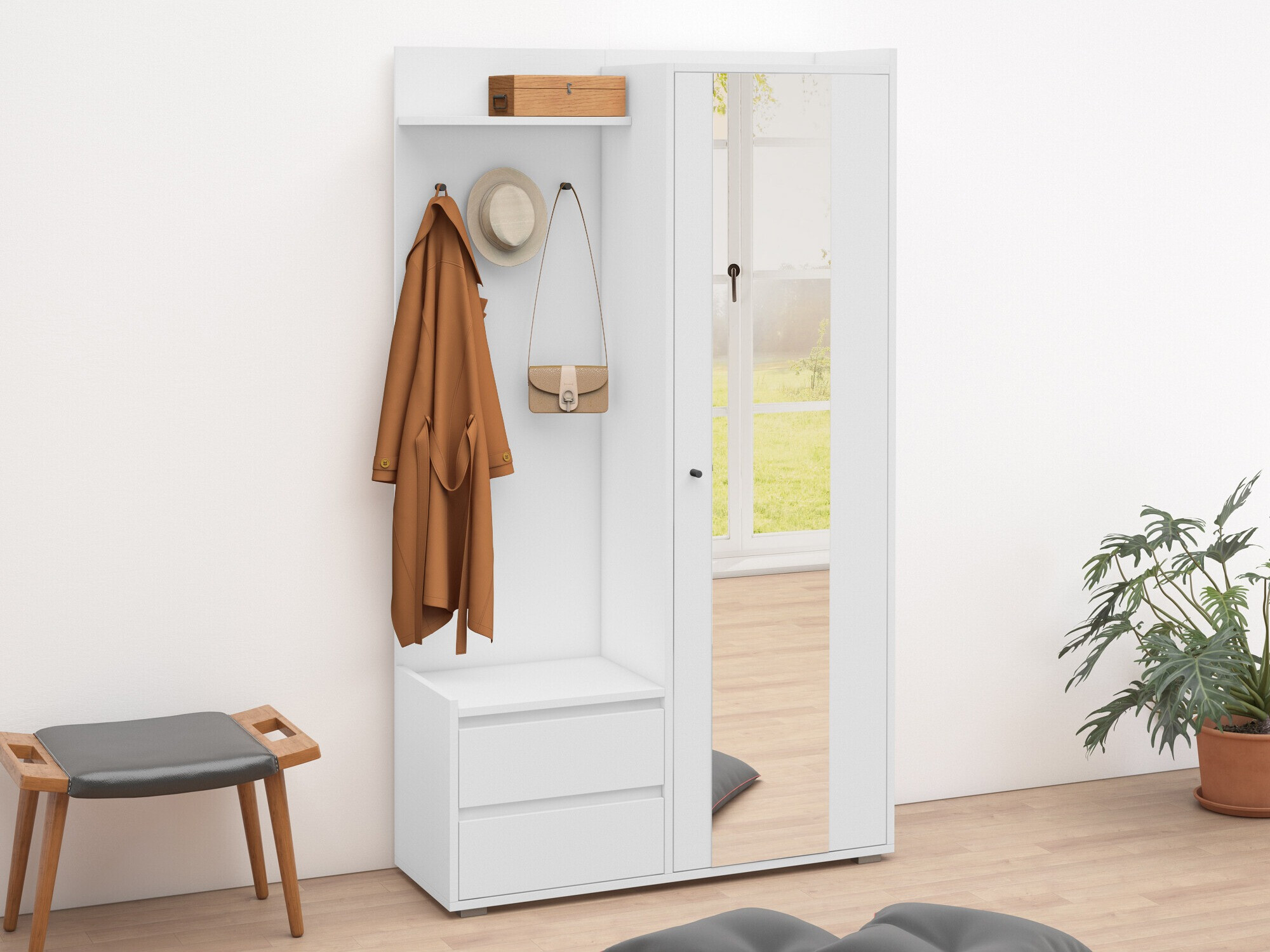 Conjunto para recibidor Denton 1446 (Blanco)