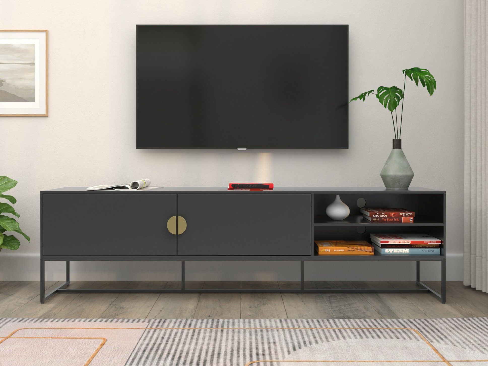 Mueble TV Denton 1443 (Antracita)