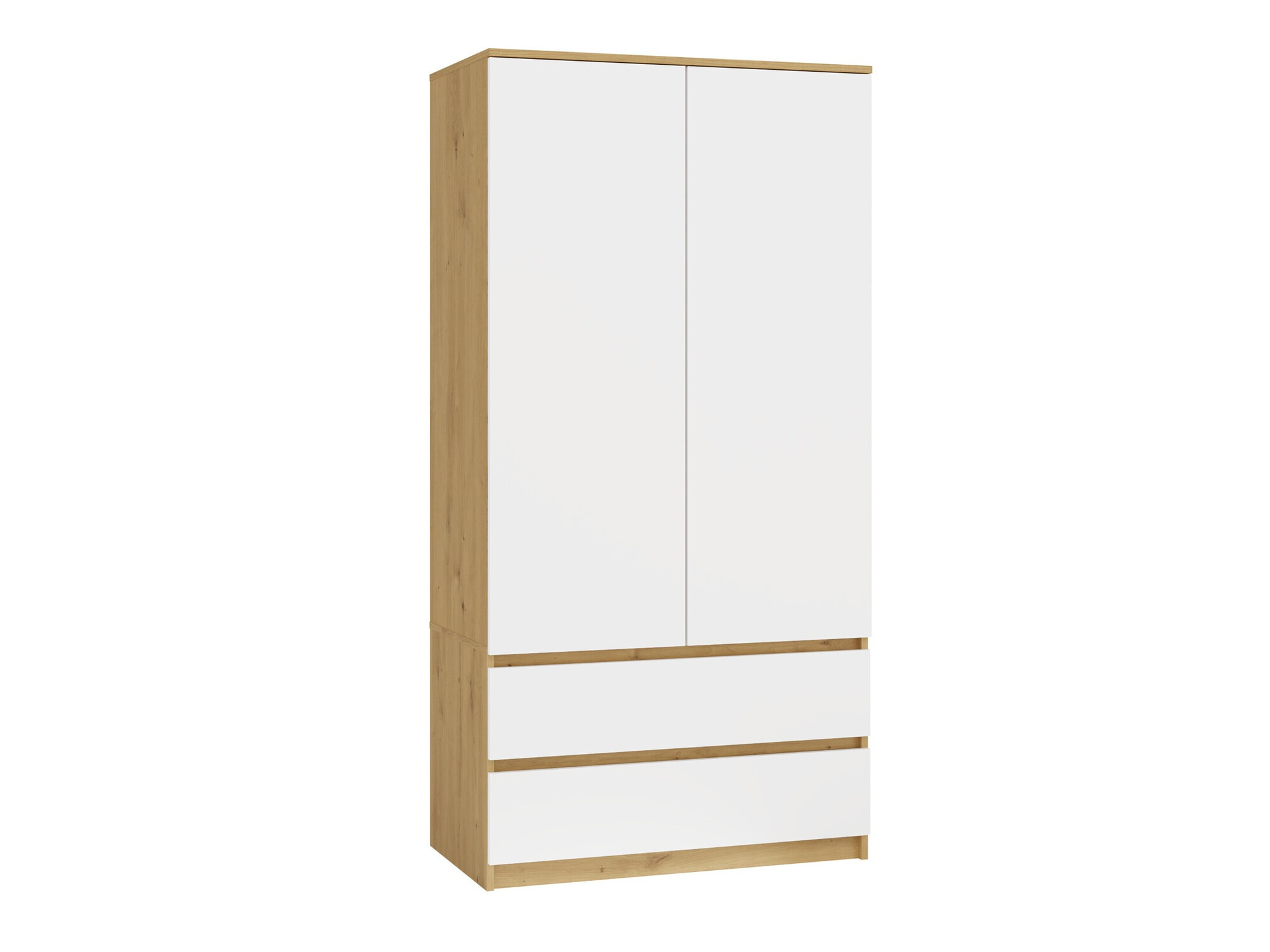 Armario Elbvelu 116 (Roble Artisan + Blanco)