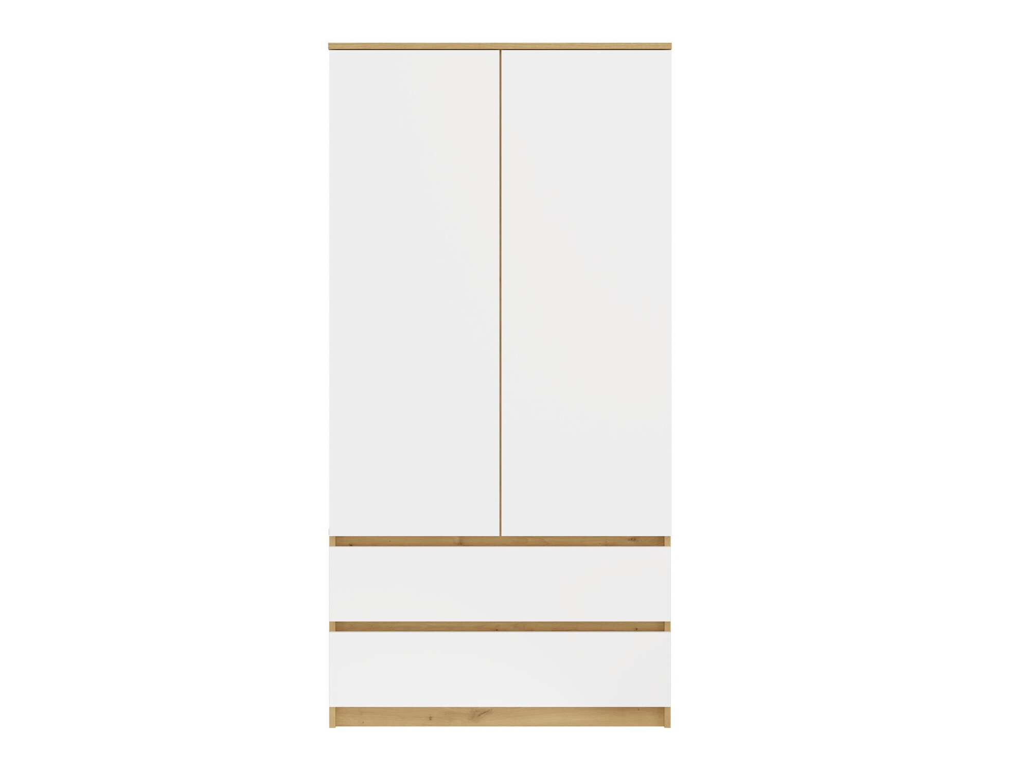 Armario Elbvelu 116 (Roble Artisan + Blanco)