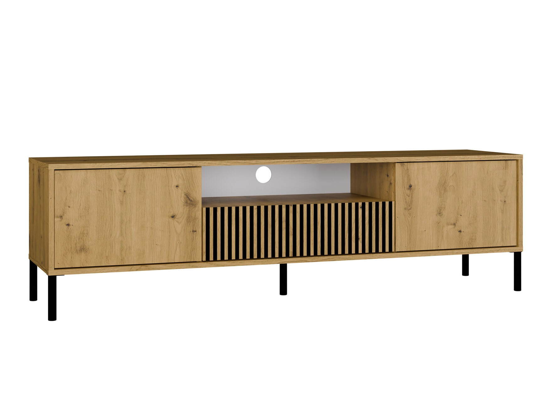 Mueble TV Orlsone 100 (Roble Artisan + Negro)