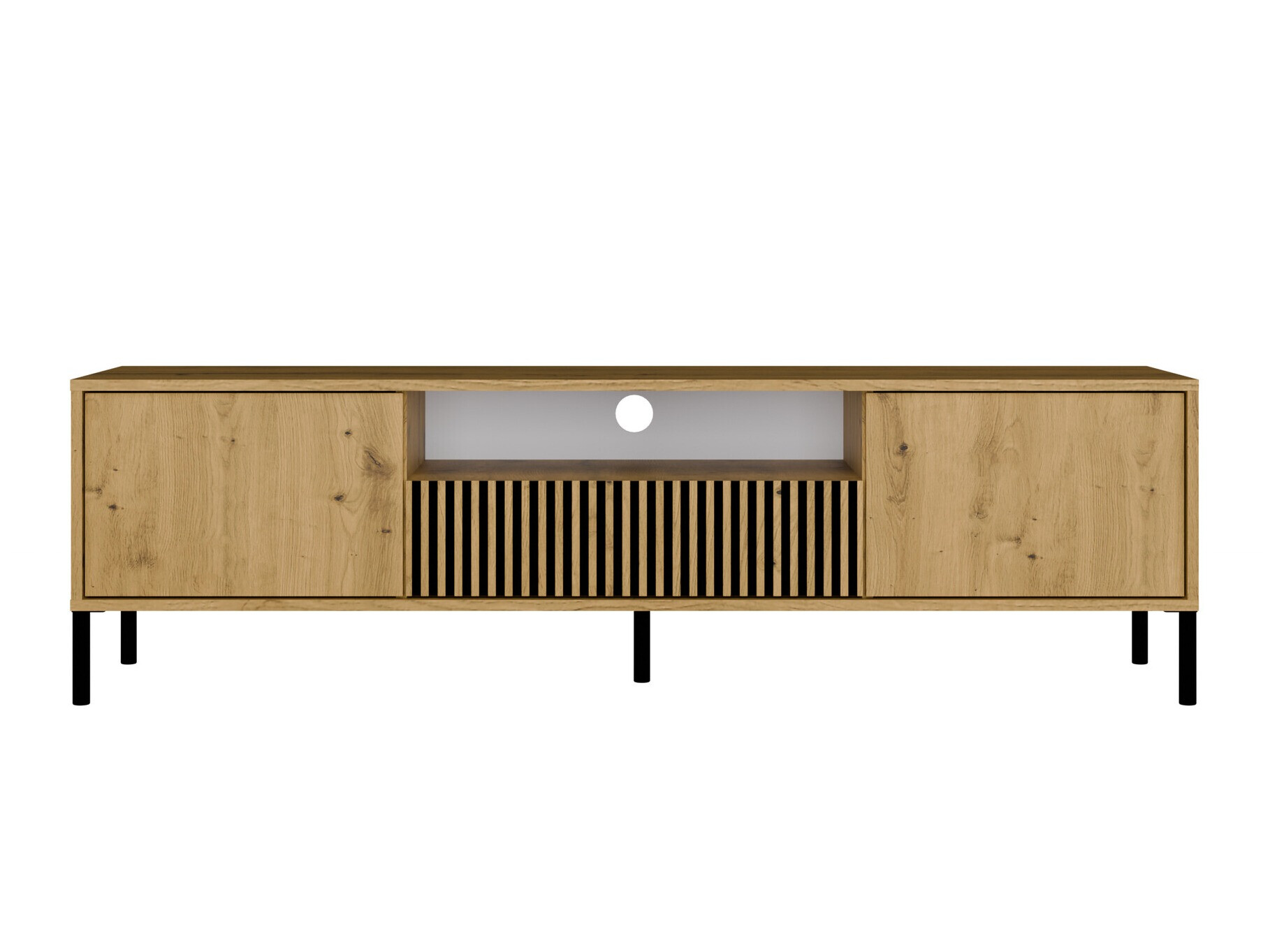 Mueble TV Orlsone 100 (Roble Artisan + Negro)