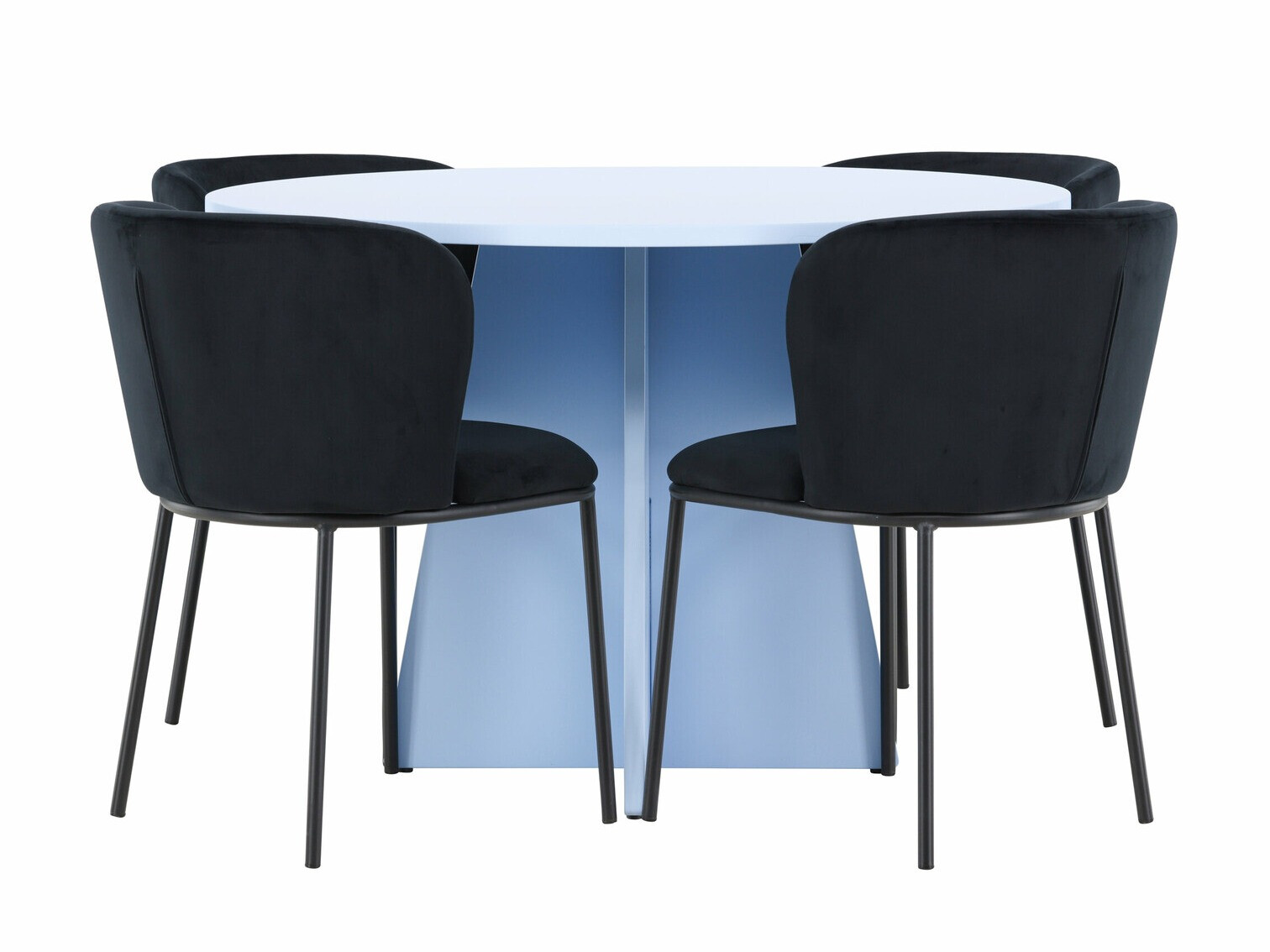 Conjunto de mesas y sillas para comedor Dallas 4746 (Negro)