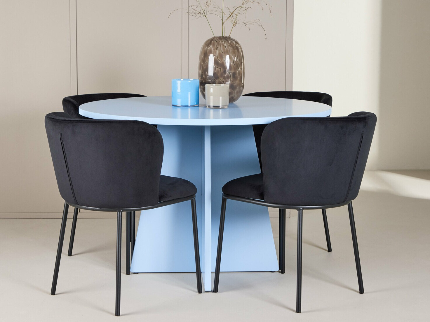 Conjunto de mesas y sillas para comedor Dallas 4746 (Negro)