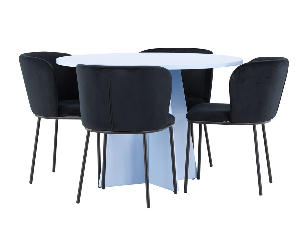 Conjunto de mesas y sillas para comedor Dallas 4746 (Negro)