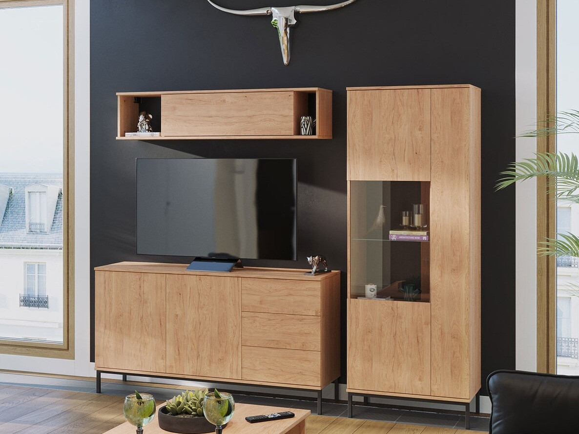 Conjunto de salón Lomsore 110 (Luminoso madera)