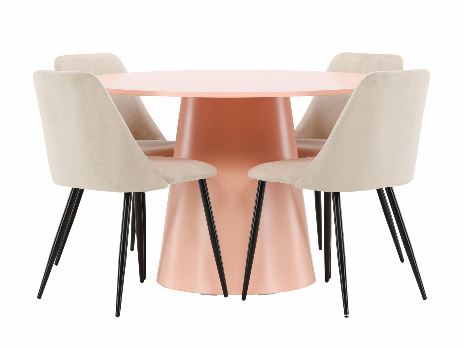 Conjunto de mesas y sillas para comedor Dallas 5069 (Coral)