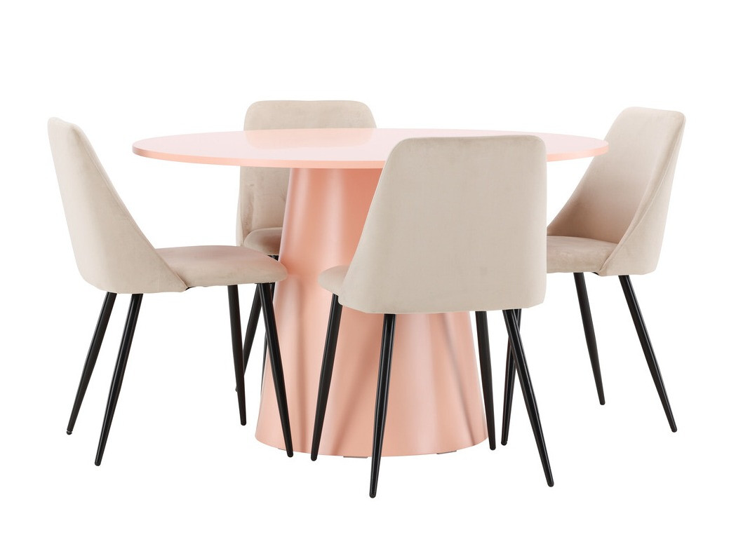Conjunto de mesas y sillas para comedor Dallas 5069 (Coral)