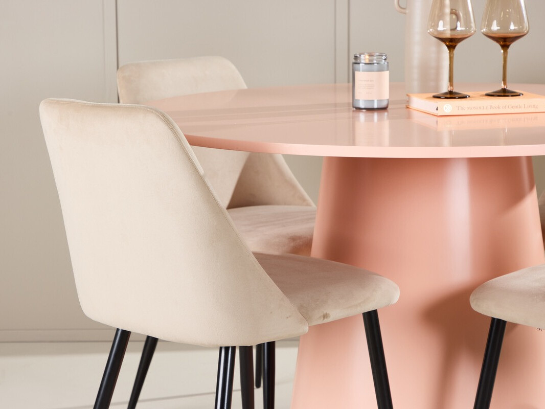 Conjunto de mesas y sillas para comedor Dallas 5069 (Coral)