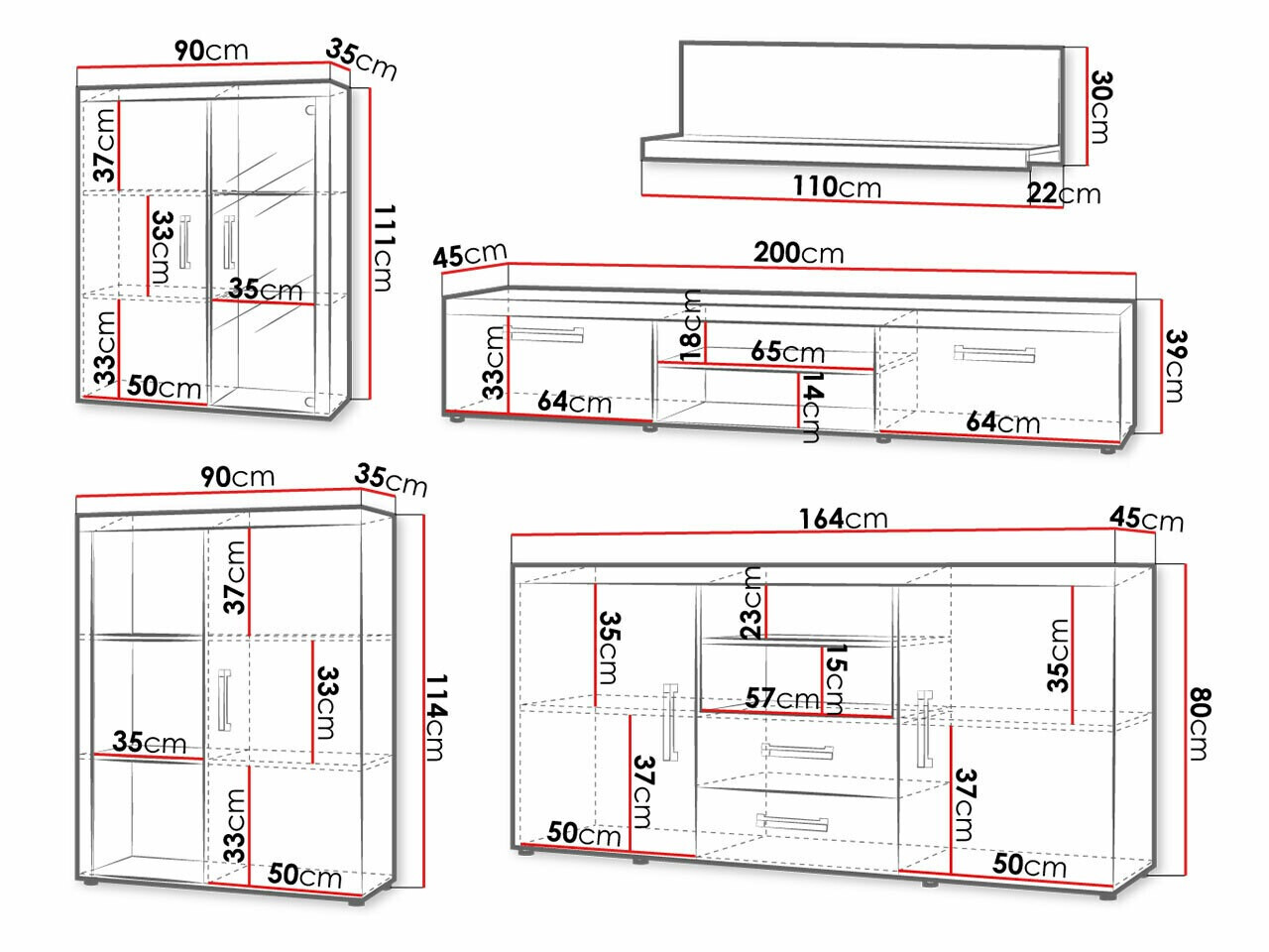 Conjunto de salón Cormiru 109 (Ciruela + grafito)