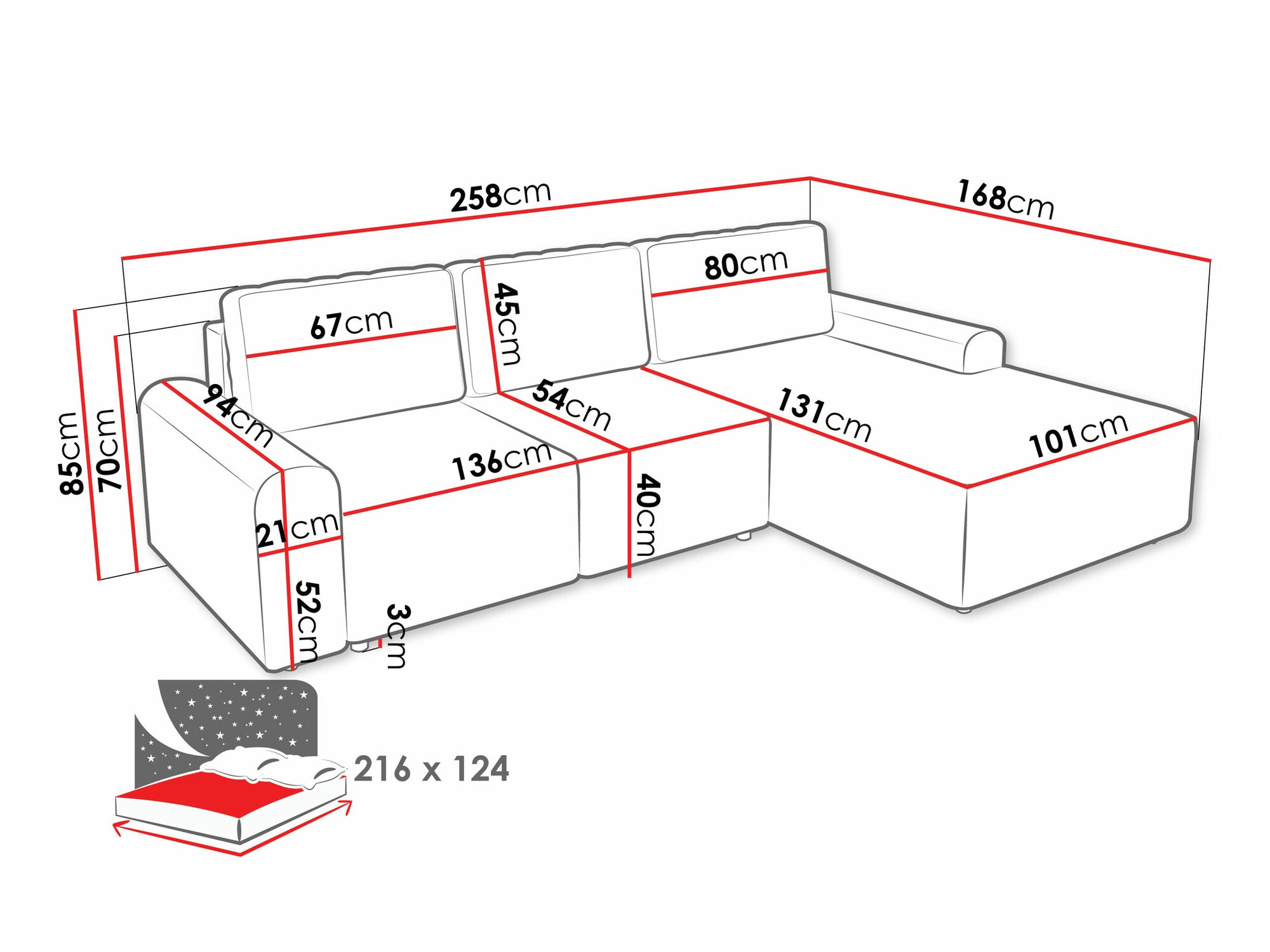 Sofá rinconero Stonecrest 105 (Sierra 741)