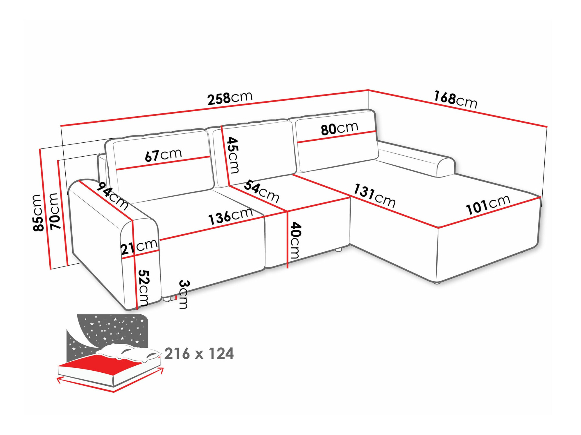 Sofá rinconero Stonecrest 105 (Sierra 744)