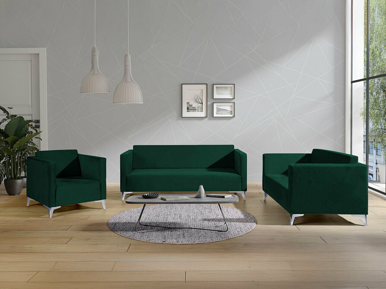 Conjunto de muebles tapizado Virmore 105 (Solo 260)