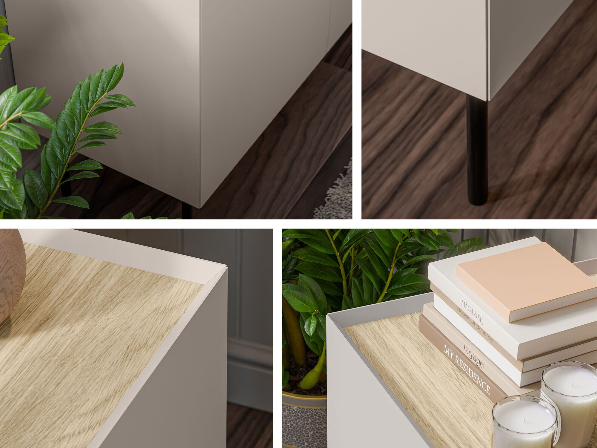 Mueble TV Melbela 106 (Cachemira + Roble)