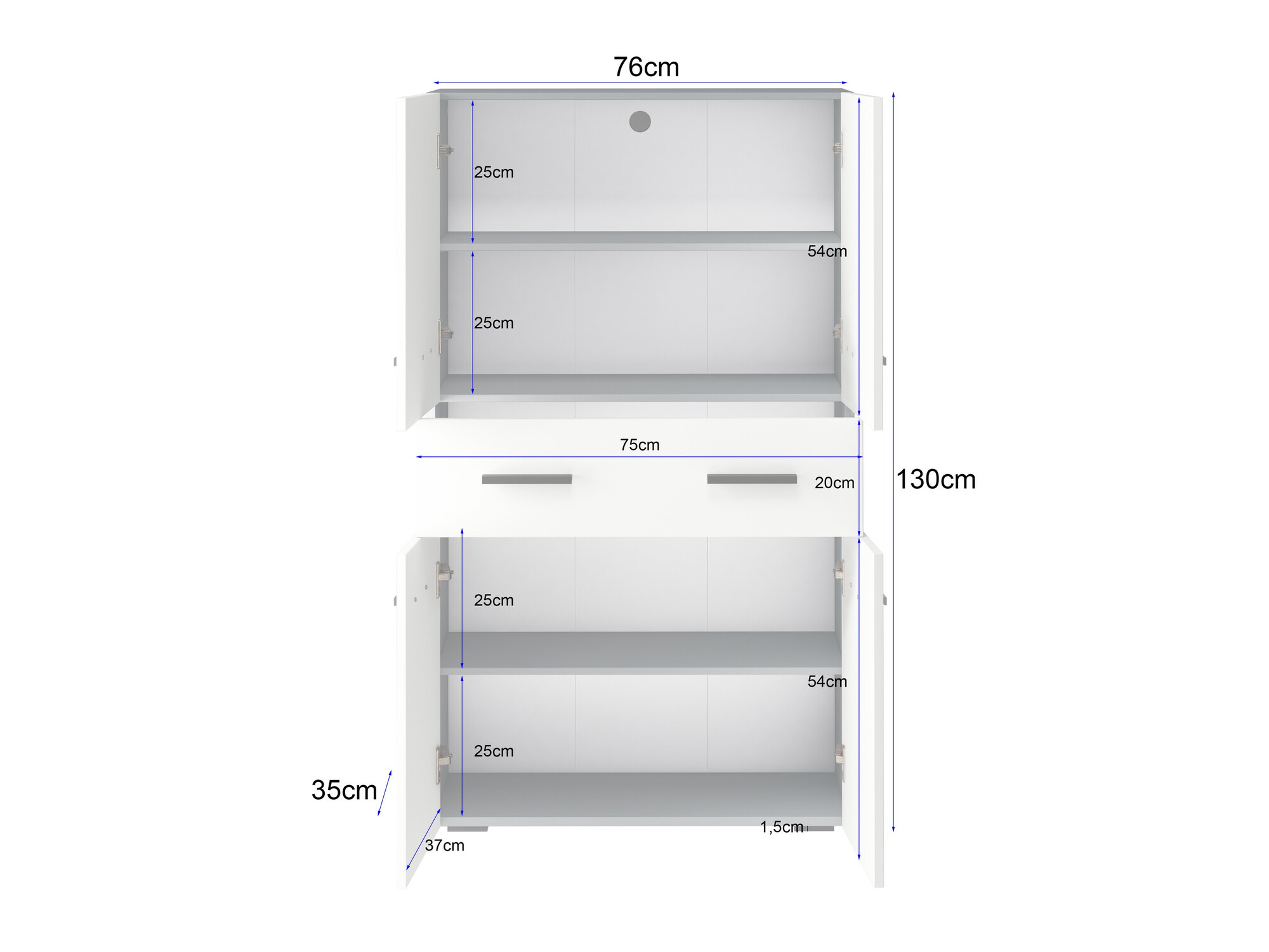 Armario de pie para baño Larlori 106 (Antracita)