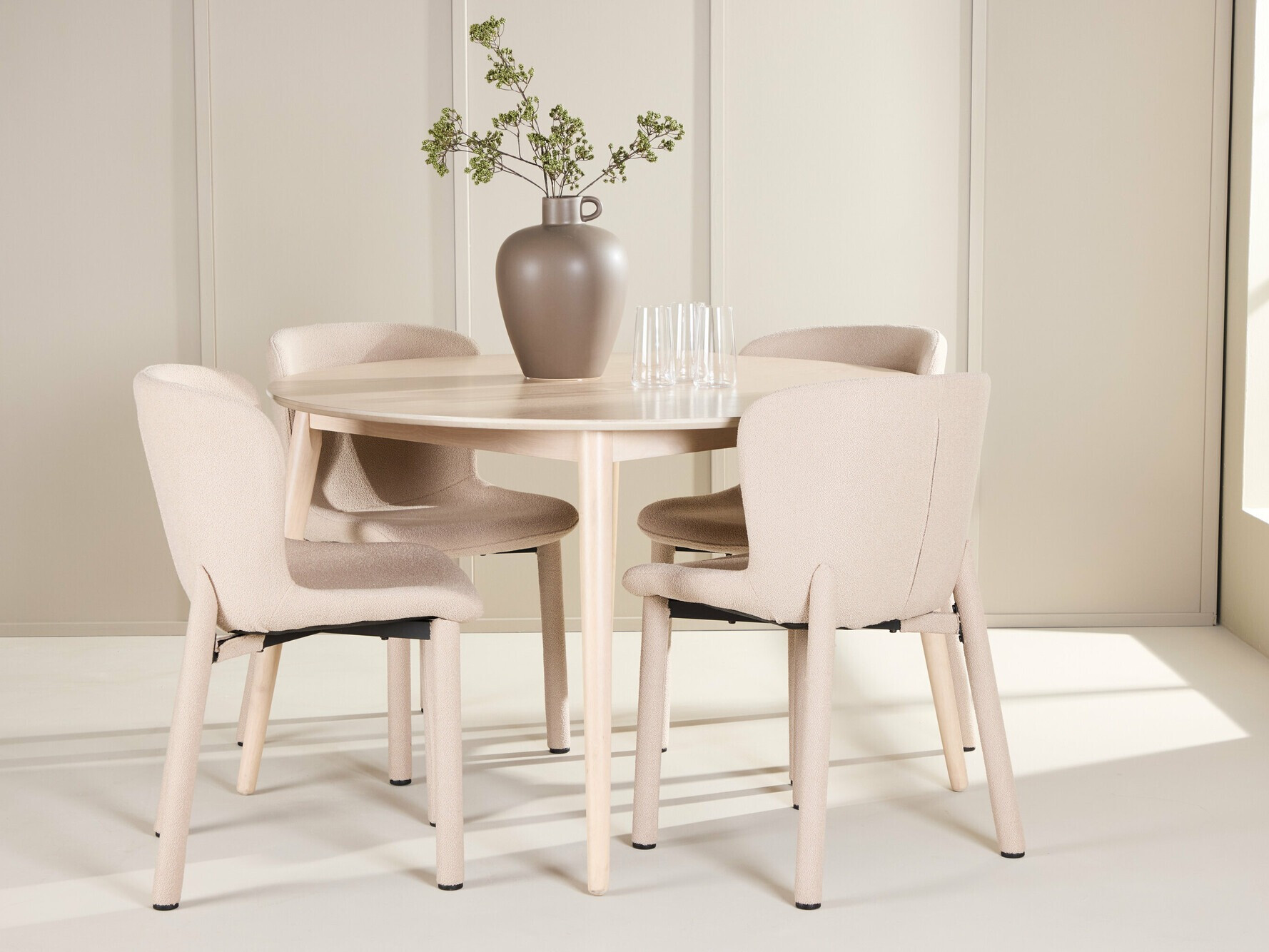 Conjunto de mesas y sillas para comedor Dallas 4757 (Beige)