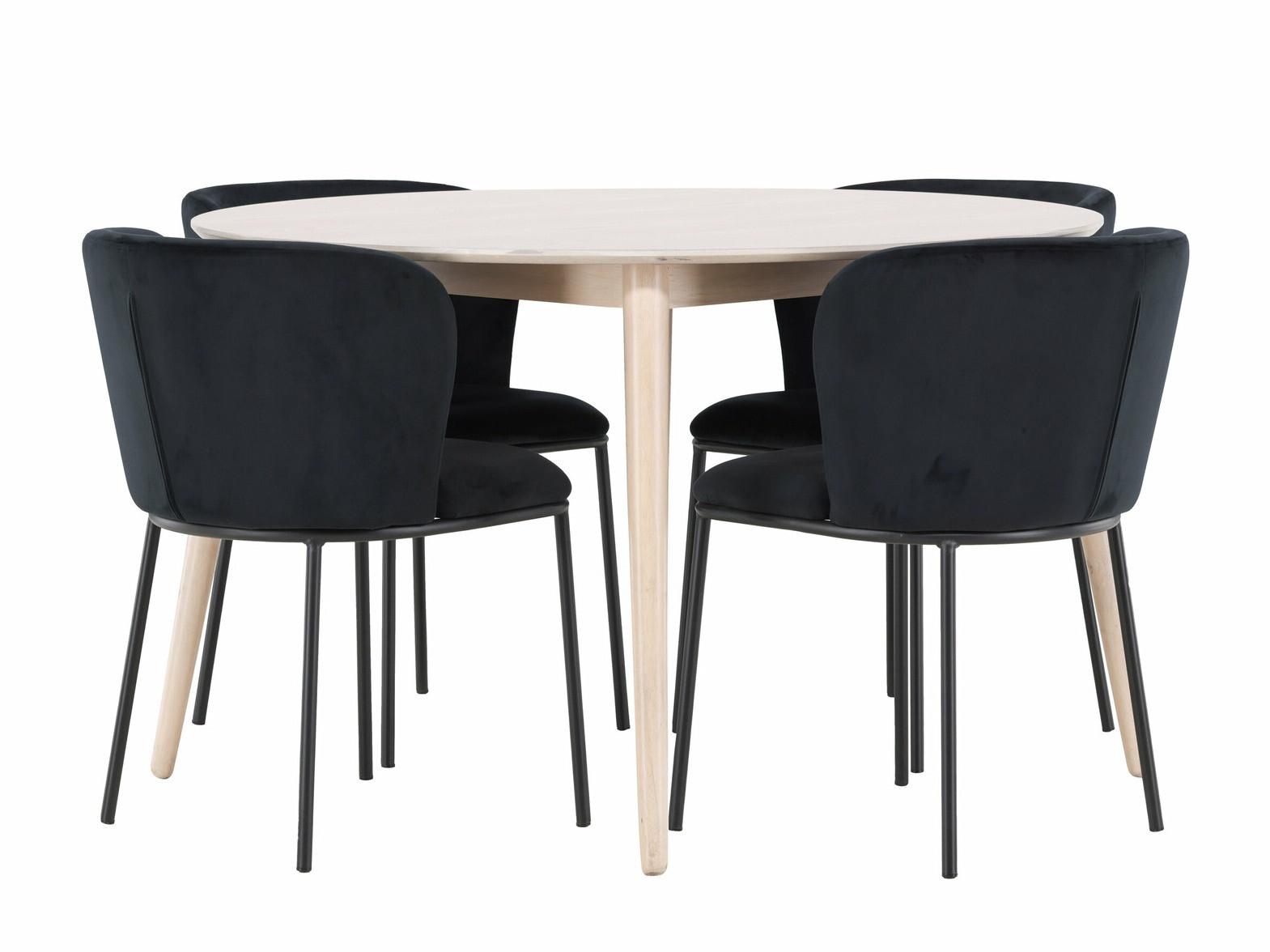 Conjunto de mesas y sillas para comedor Dallas 4760 (Negro)