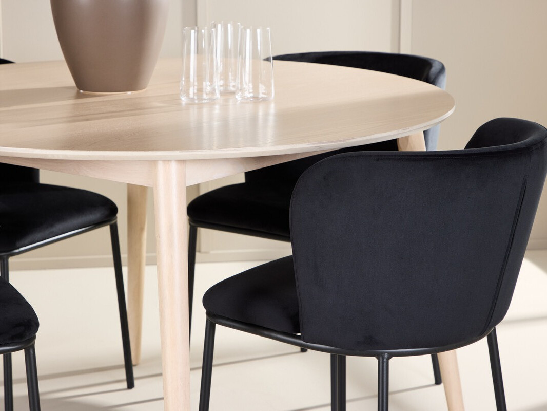 Conjunto de mesas y sillas para comedor Dallas 4760 (Negro)