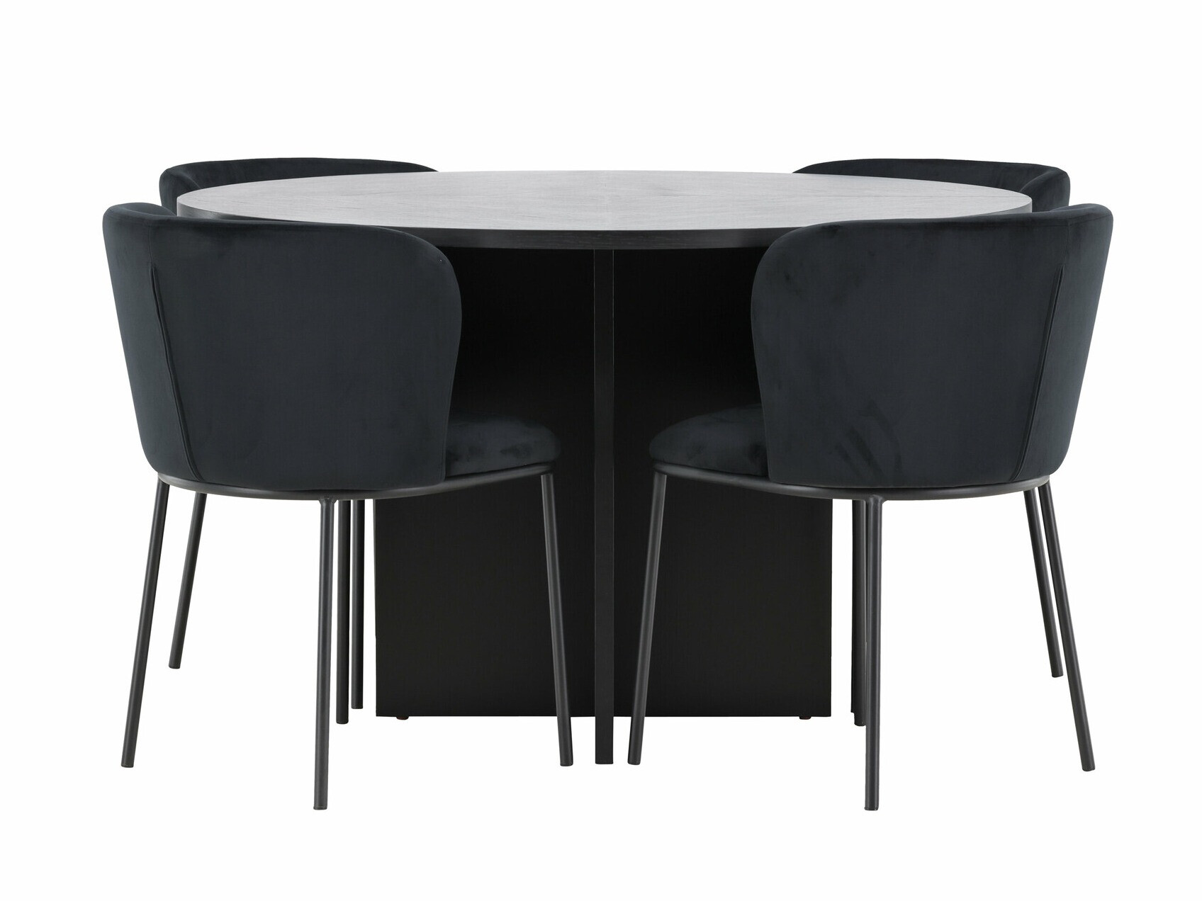 Conjunto de mesas y sillas para comedor Dallas 4761 (Negro)