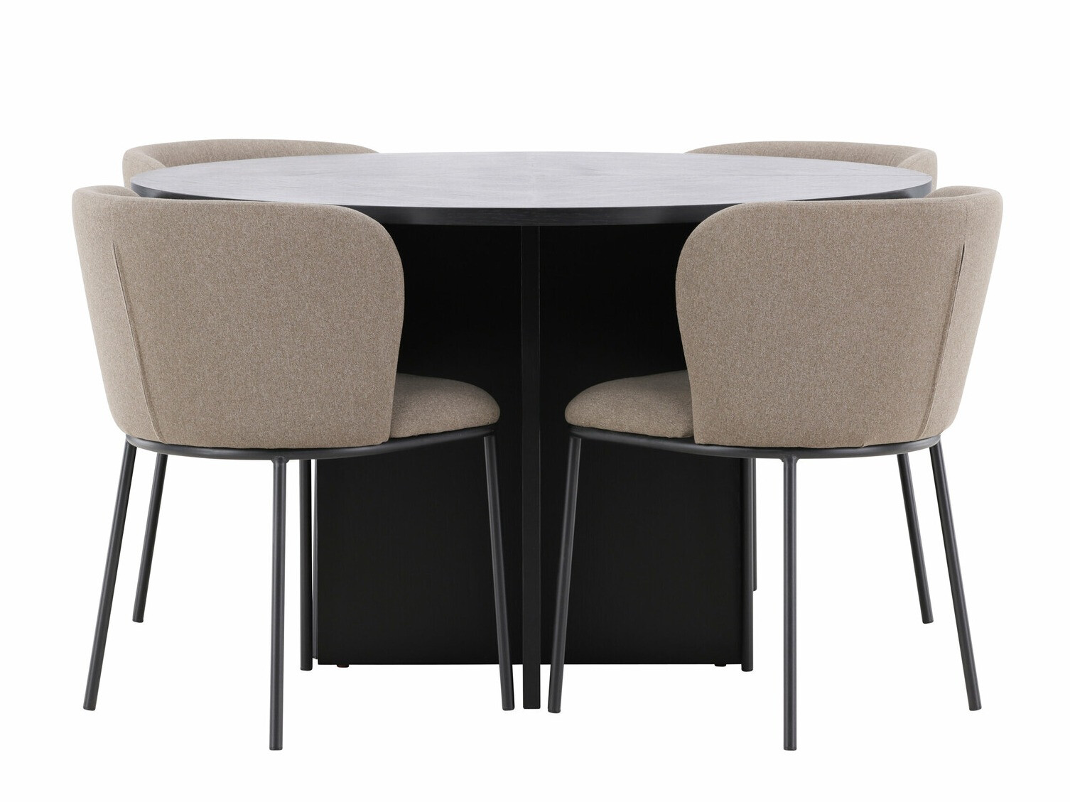 Conjunto de mesas y sillas para comedor Dallas 4761 (Negro)