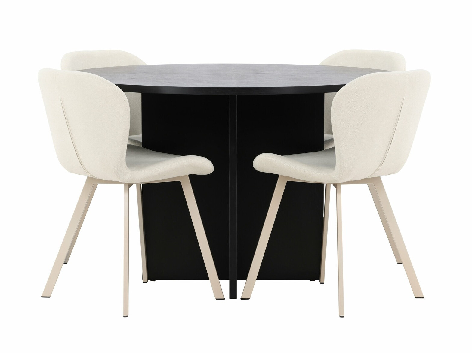 Conjunto de mesas y sillas para comedor Dallas 4762 (Negro)