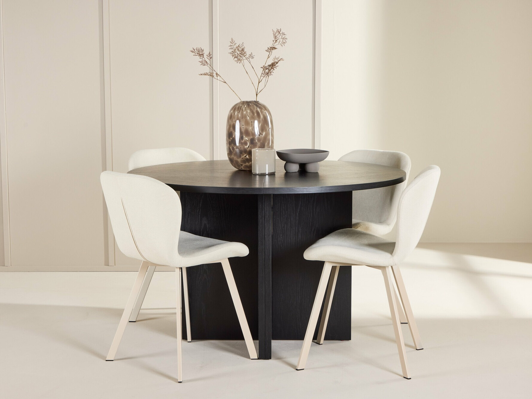 Conjunto de mesas y sillas para comedor Dallas 4762 (Negro)