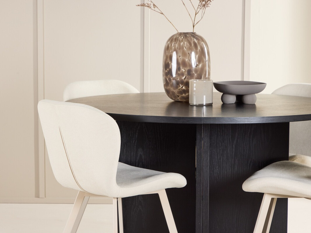 Conjunto de mesas y sillas para comedor Dallas 4762 (Negro)